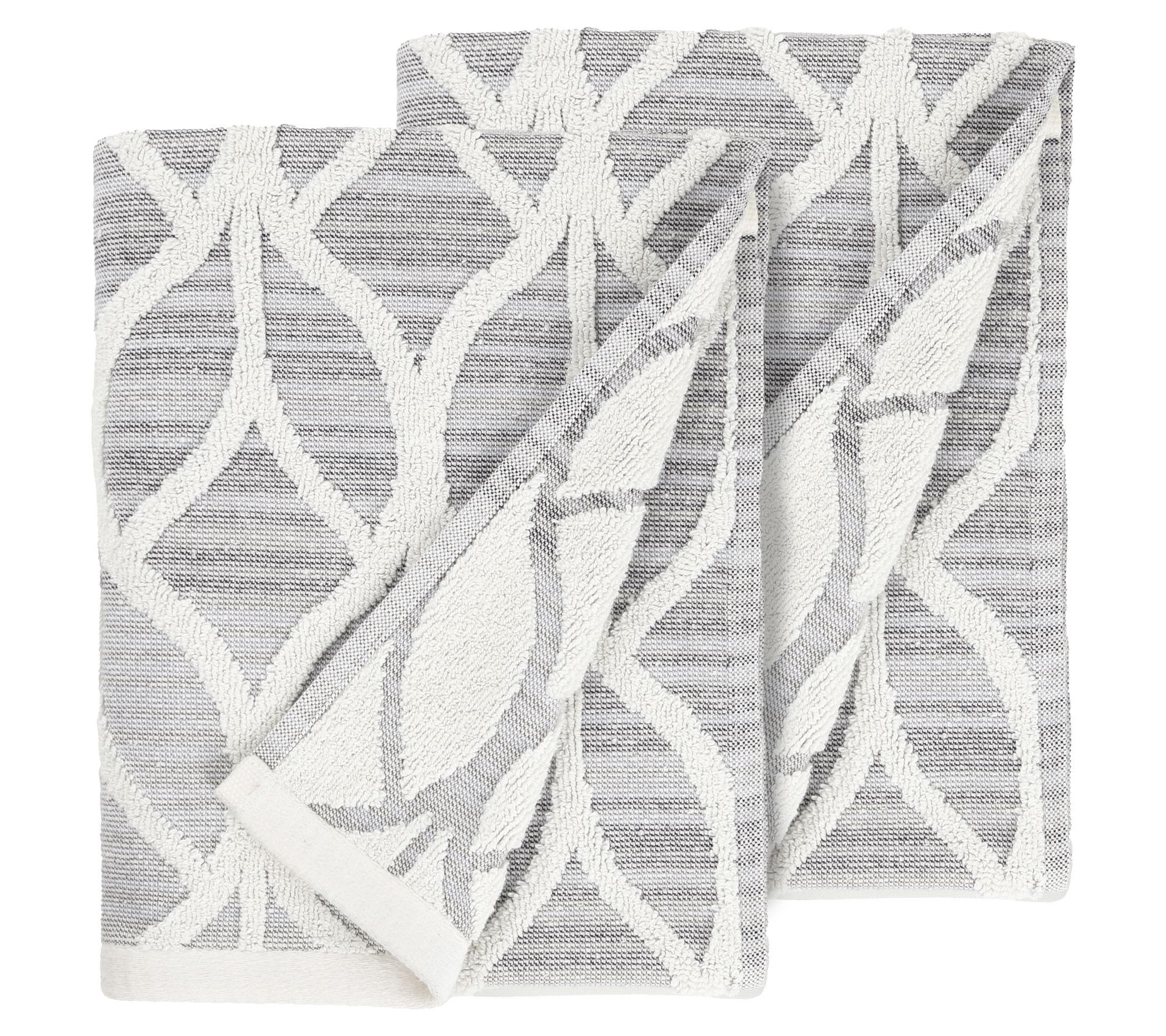 Alev Jacquard Bath/Hand Towels Set Blue - Linum Home Textiles