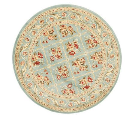Lyndhurst Floral Lattice Power Loomed 5'3" x 5'3" Round Rug