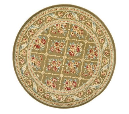 Lyndhurst Floral Lattice Power Loomed 5'3" x 5'3" Round Rug