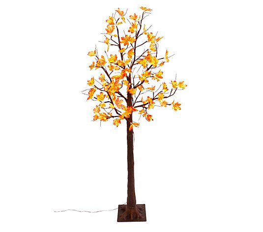 6' Tall Electric Lighted Maple Leaf Tree by Gerson Co.