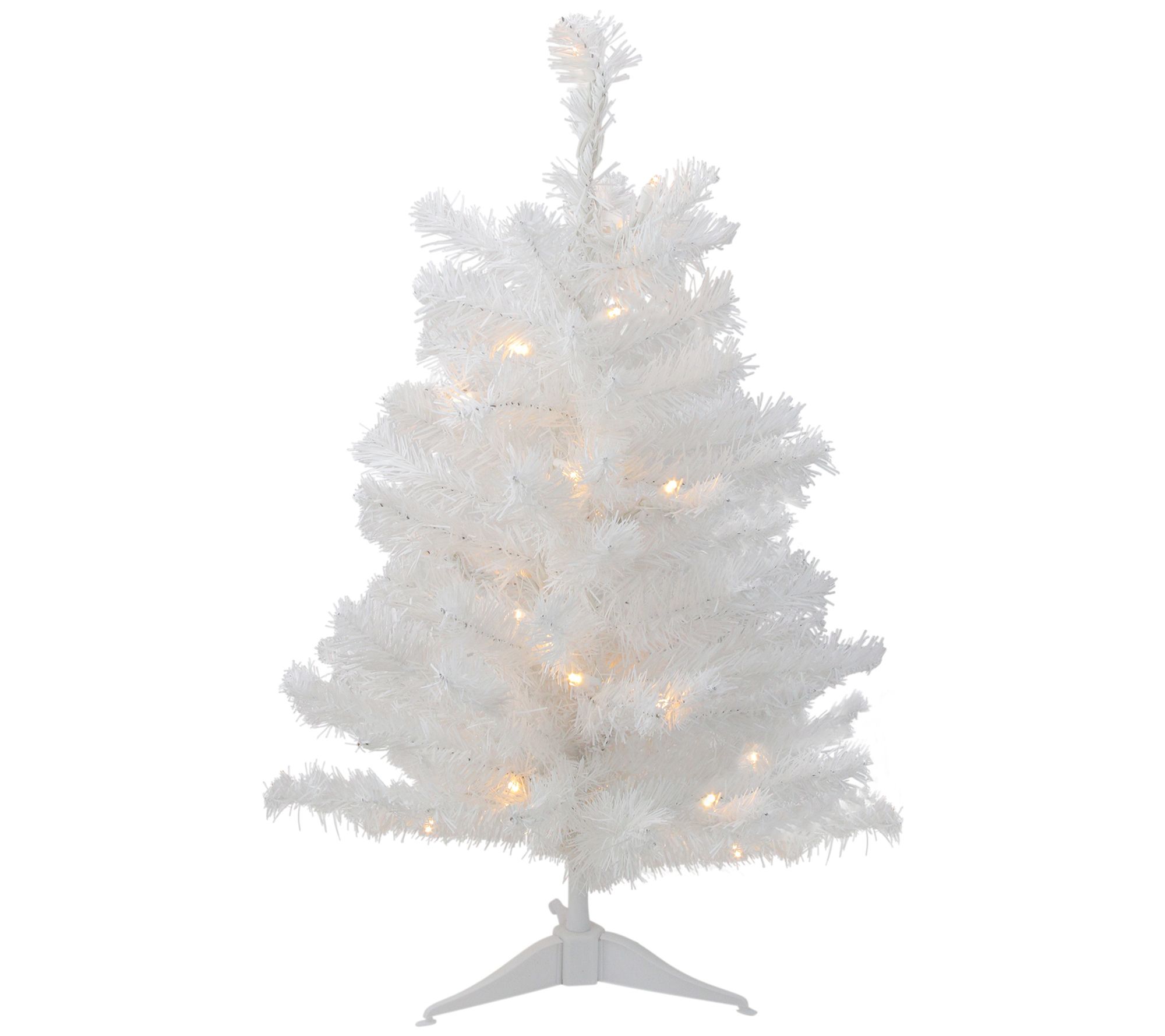 Northlight 2' White Medium Faux Tree - Clear LED Lights