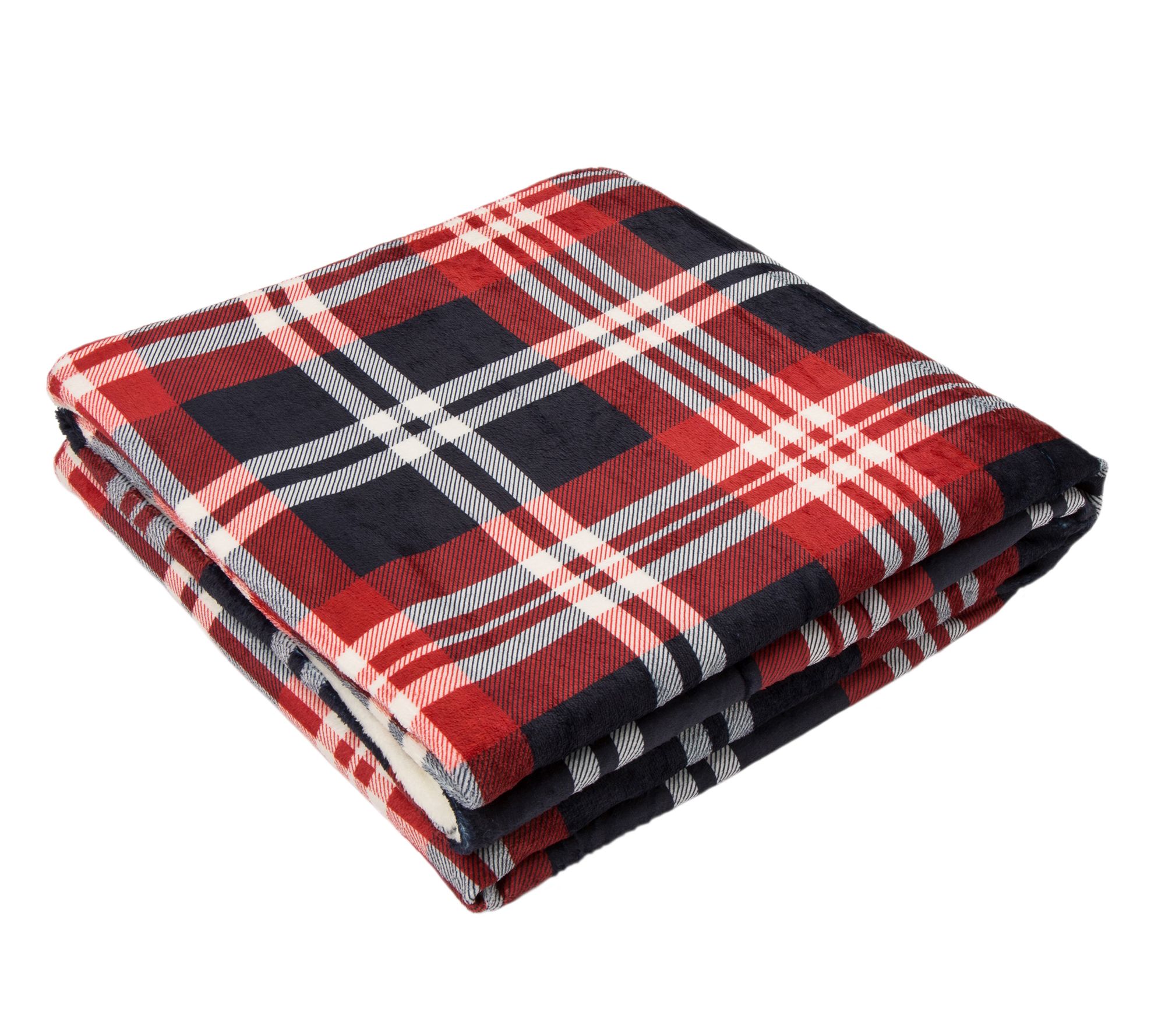 Red plaid weighted discount blanket