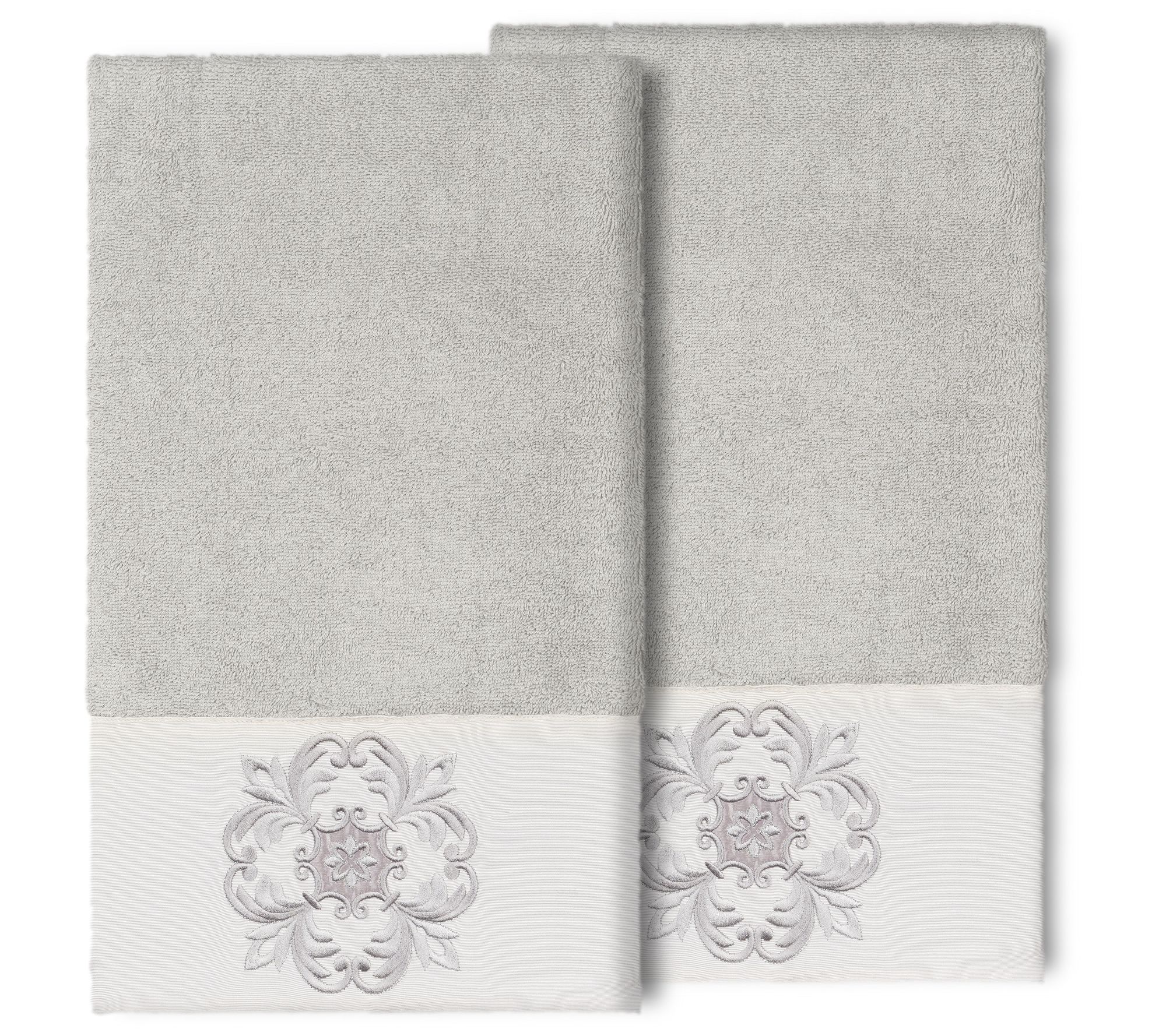 Linum Home Textiles Alyssa 2PC Embellished BathTowel Set