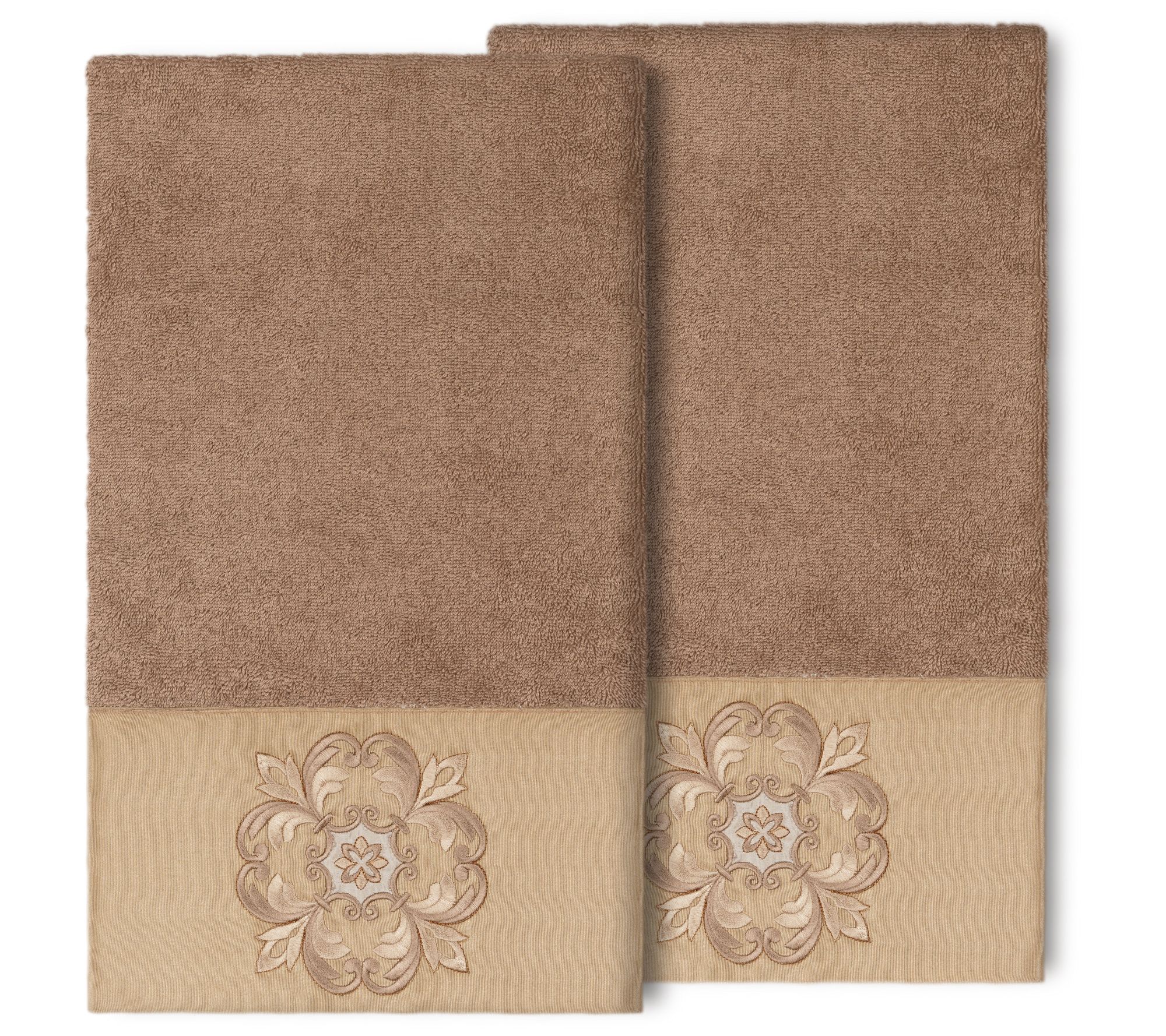 Linum Home Textiles Alyssa 2PC Embellished BathTowel Set