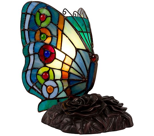 Tiffany Style Butterfly Lamp (Rounded Wings) byHastings Home