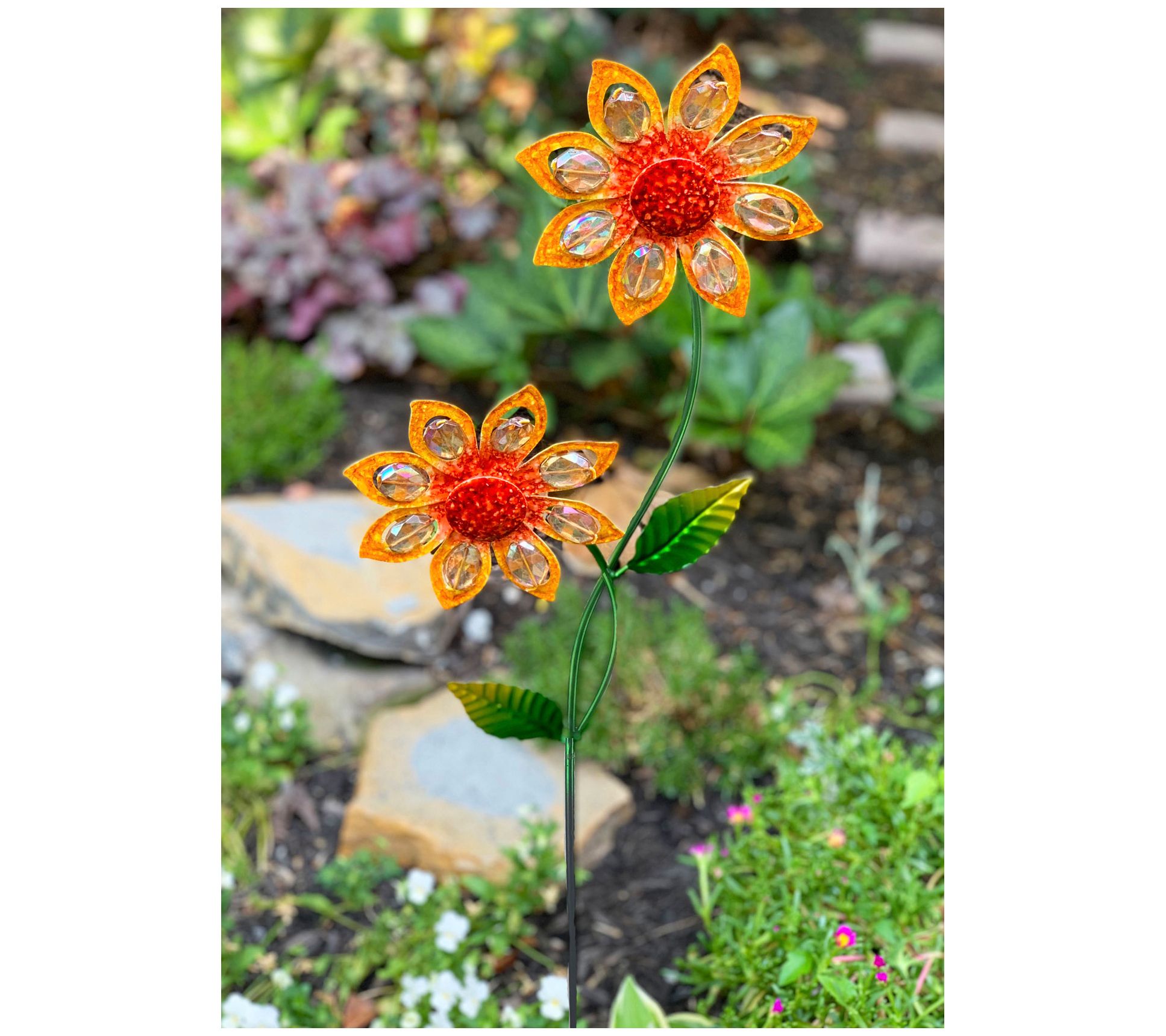 RCS 33.8Spinner Double Orange Flowers 