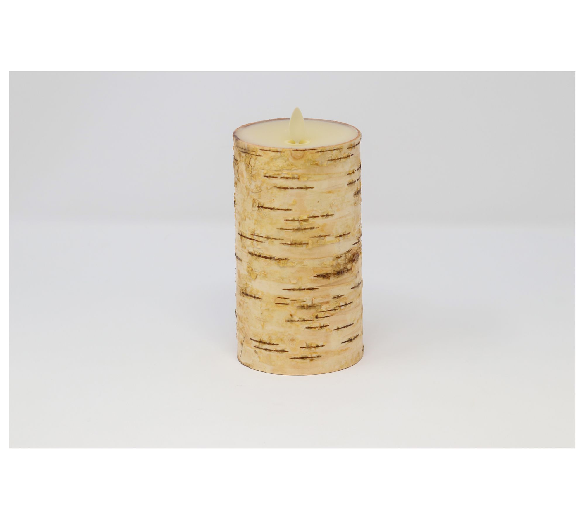 Luminara 6" Tall Birch Bark Flameless Candle wi th Remote