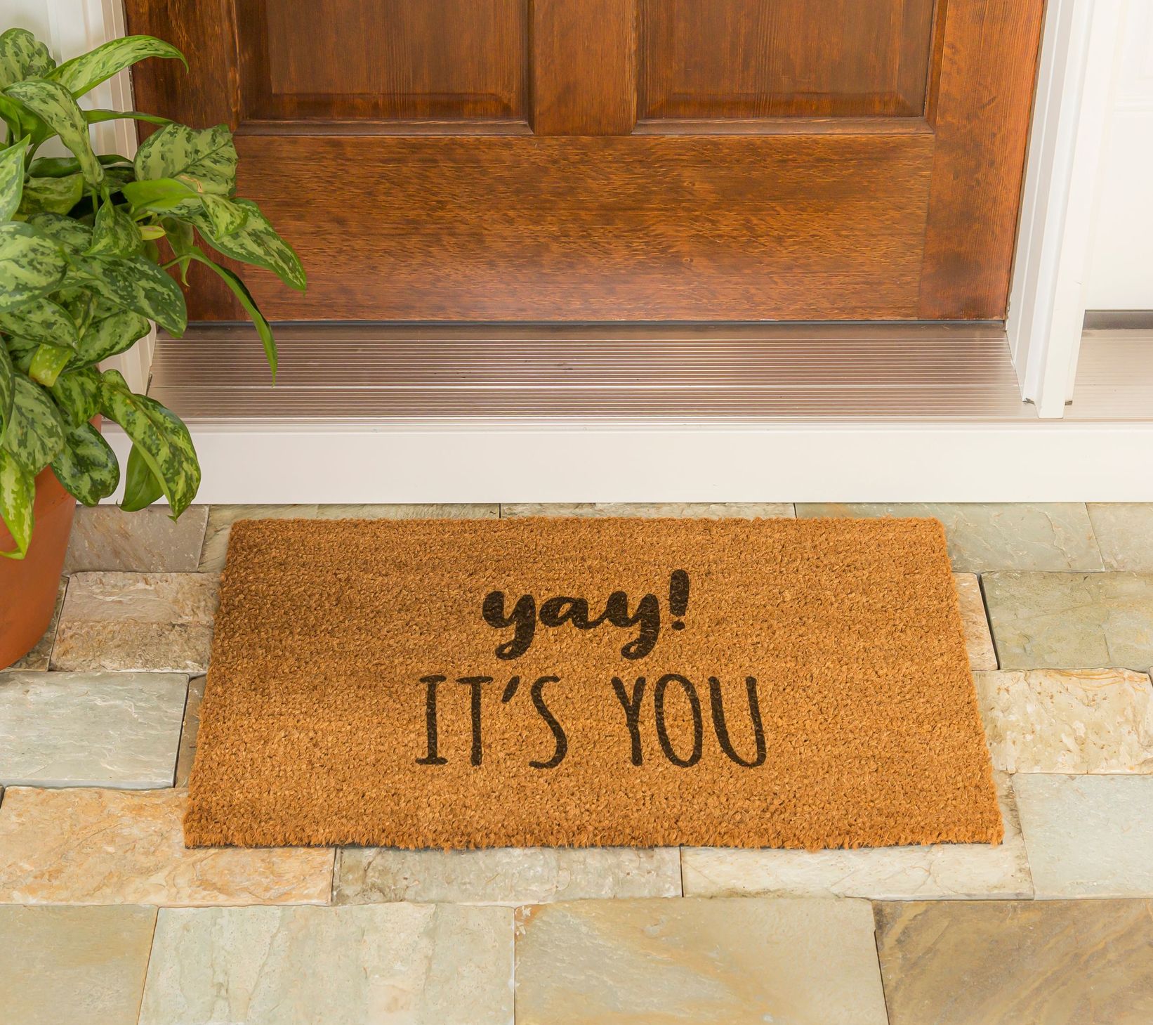 Evergreen "Yay! It's You" 16" x 28" Coir Mat