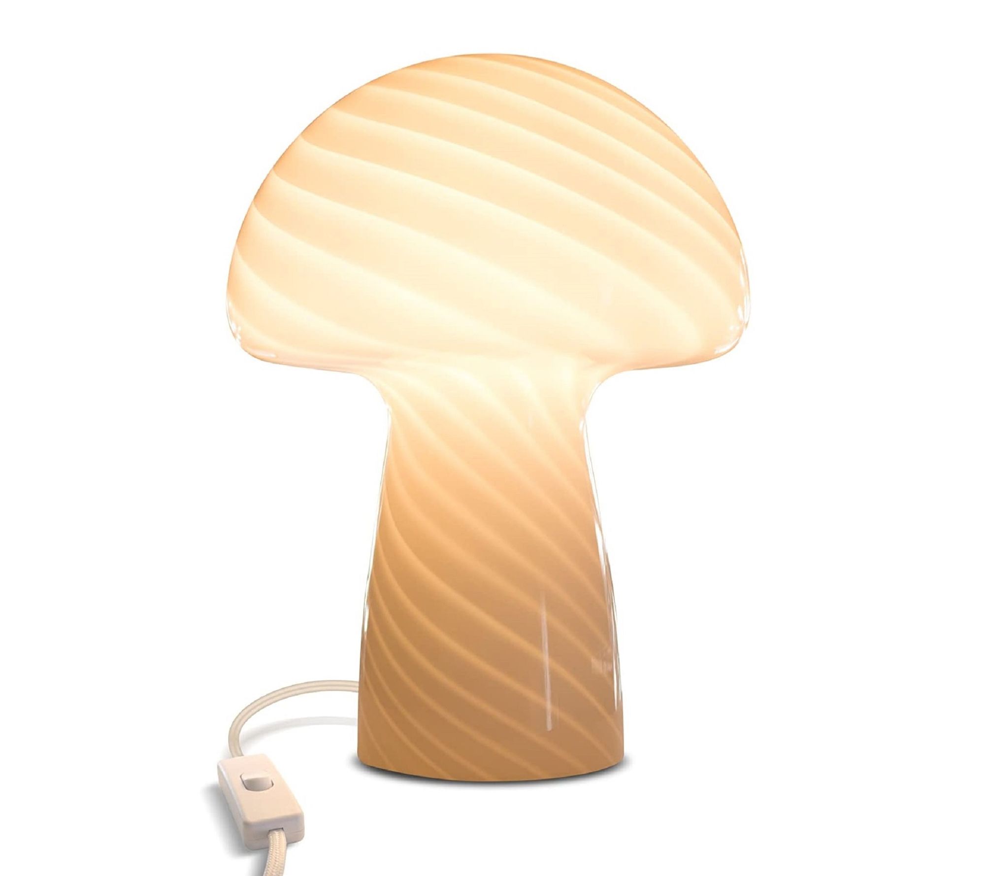 Brightech Mushroom 12.75 in. LED Glass Table Lamp - QVC.com