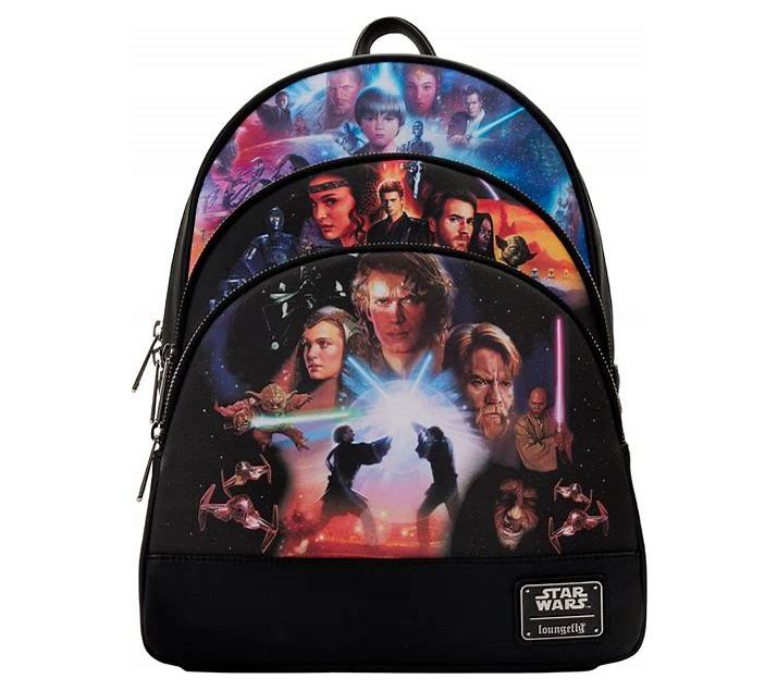 Loungefly: Star Wars Trilogy 2 Triple Pocket Mi ni Backpack 
