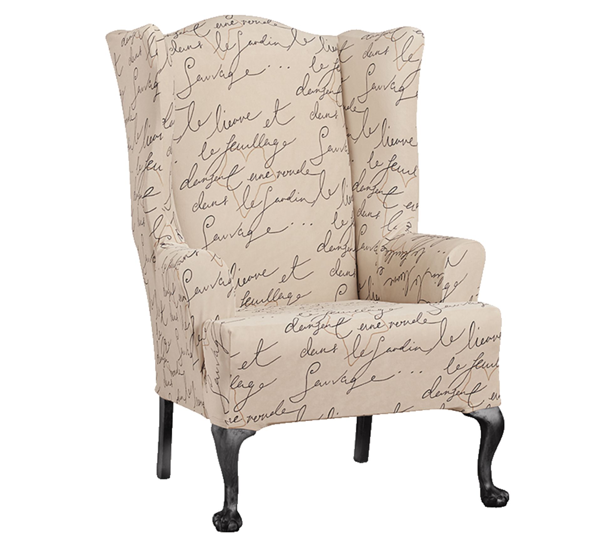 Stretch Pen Pal Two Piece Chair Slipcover