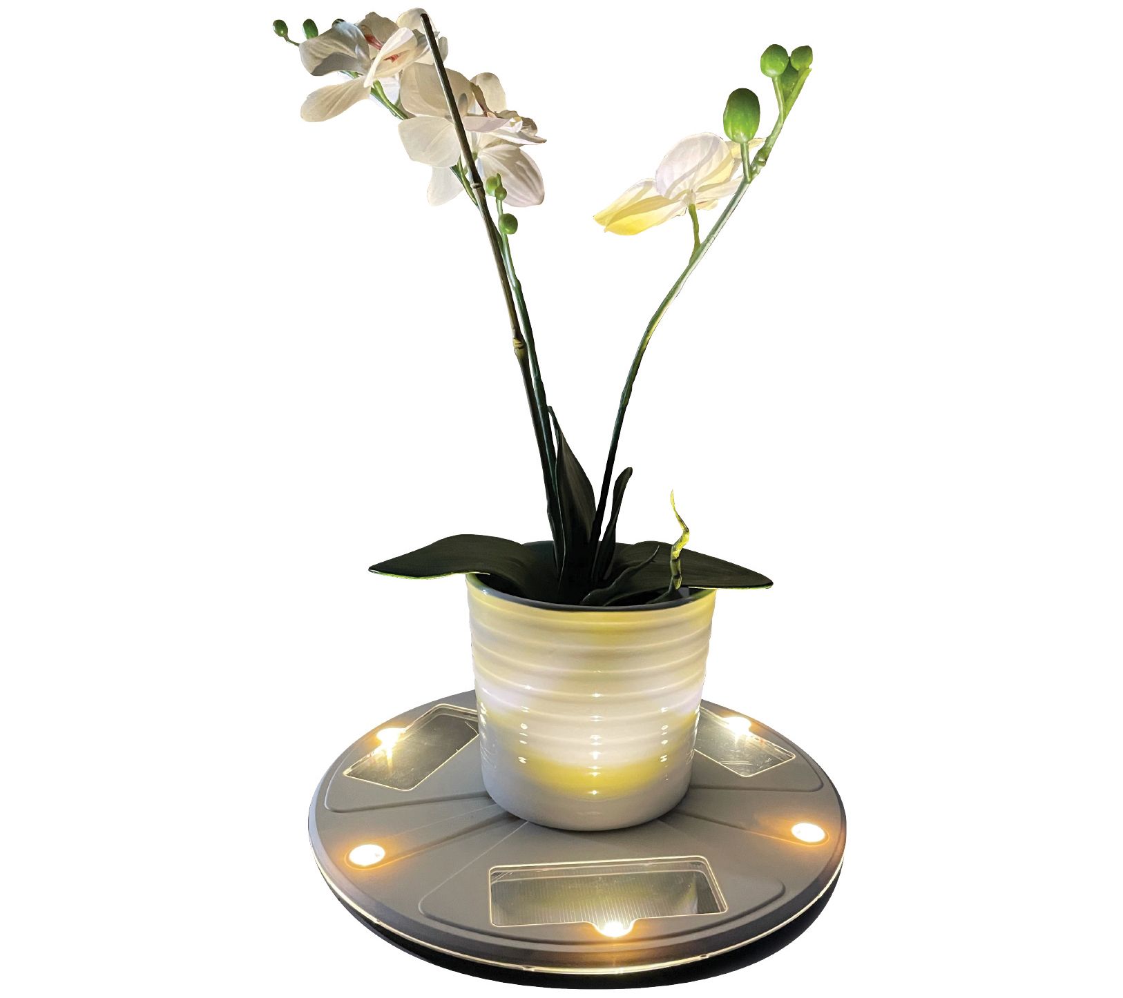 GamaSonic 10.5" Outdoor Solar Planter Pot Base Stand