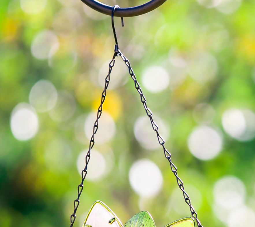 Evergreen Metal & Glass Sunflower Bird Feeder