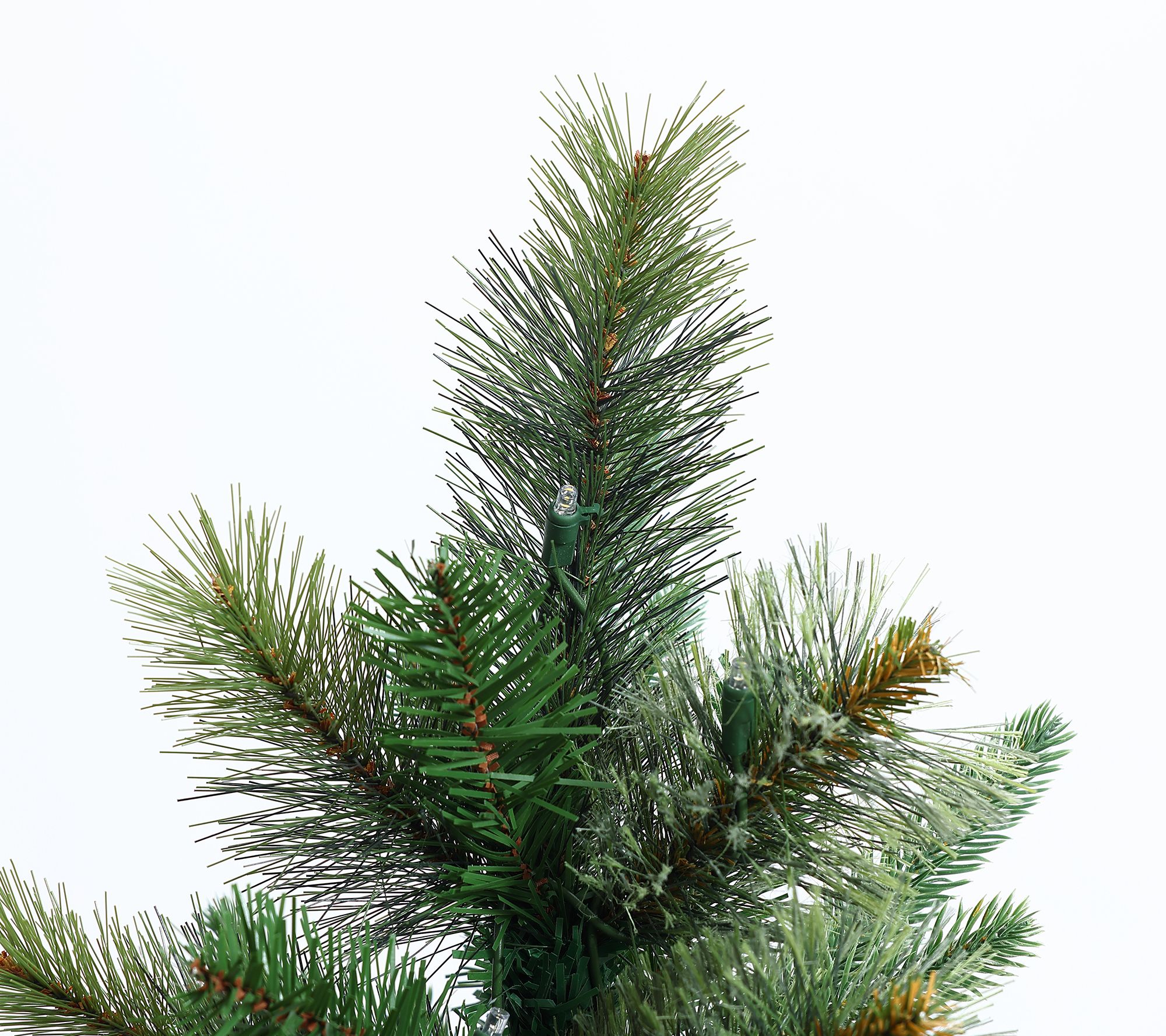LuxenHome 4' PreLit Artificial Christmas Pine Tree with Pot