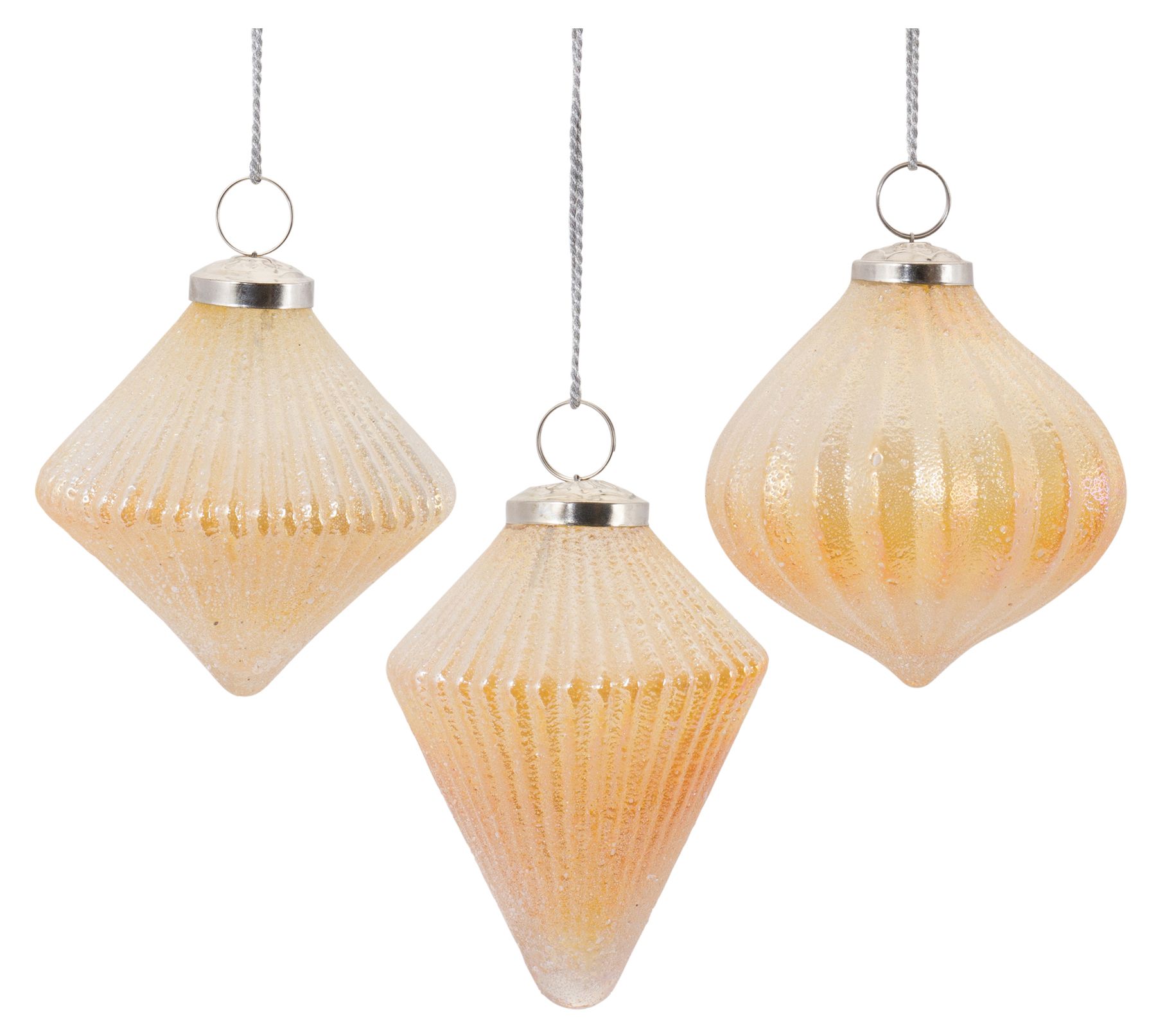 Melrose Ribbed Glass Ornament (Set of 6)