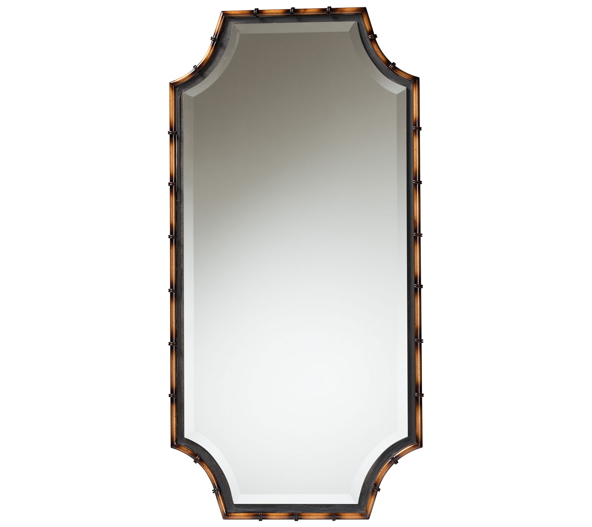 Baxton Studio Lieven Brown and Black Metal Accent Wall Mirror