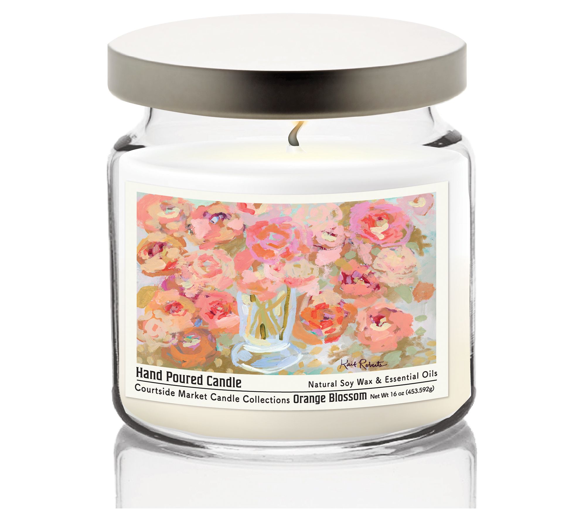 Courtside Market Bountiful Balloons Candle Glass Jar 16 oz