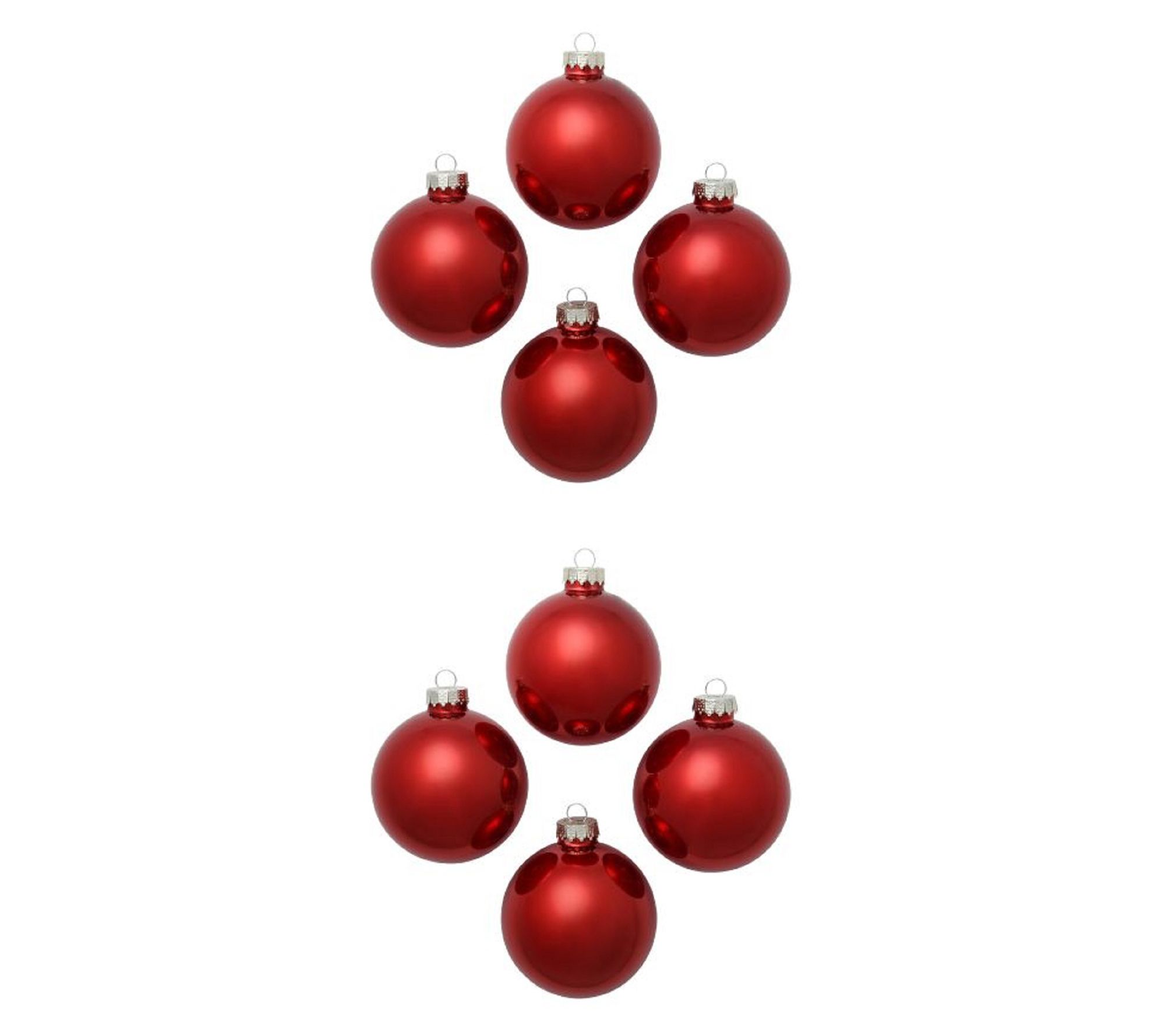 Whitehurst Set of (8) 3.25" Pearl Finish Glassrnament