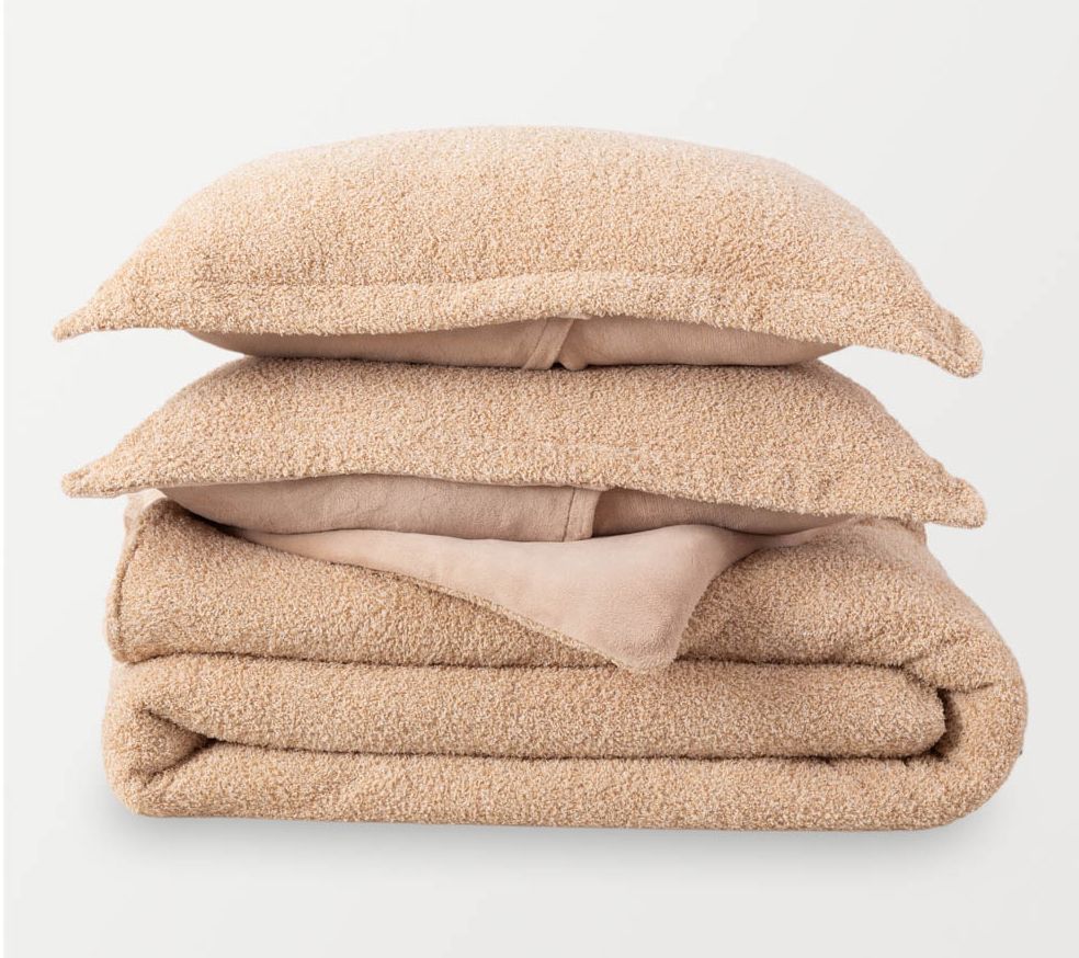 Berkshire Heathered Retro Plush Comforter Set -Full/Queen