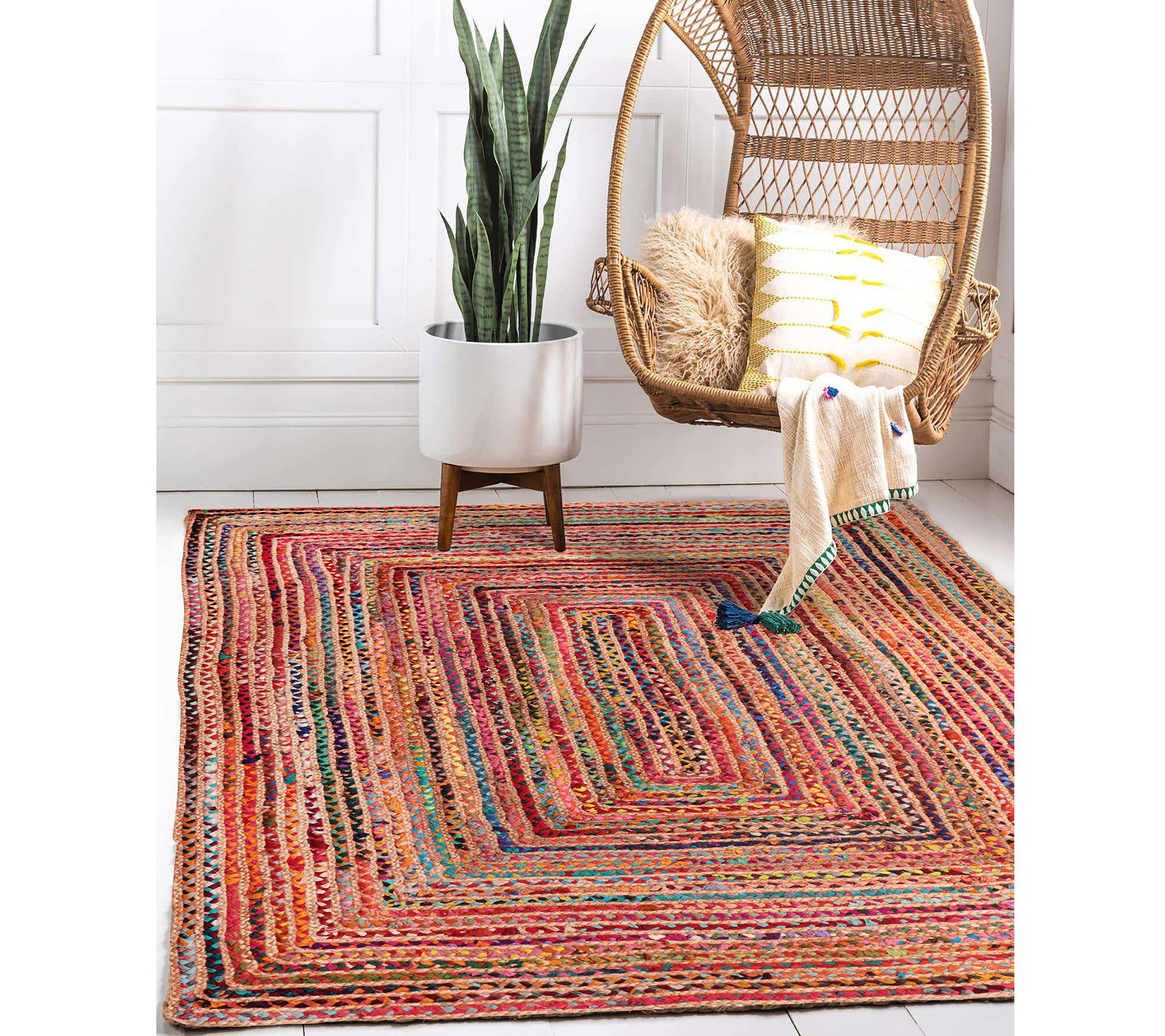 Ox Bay Ingrid Cotton and Jute Rainbow Indoor 3'x 5' Rug