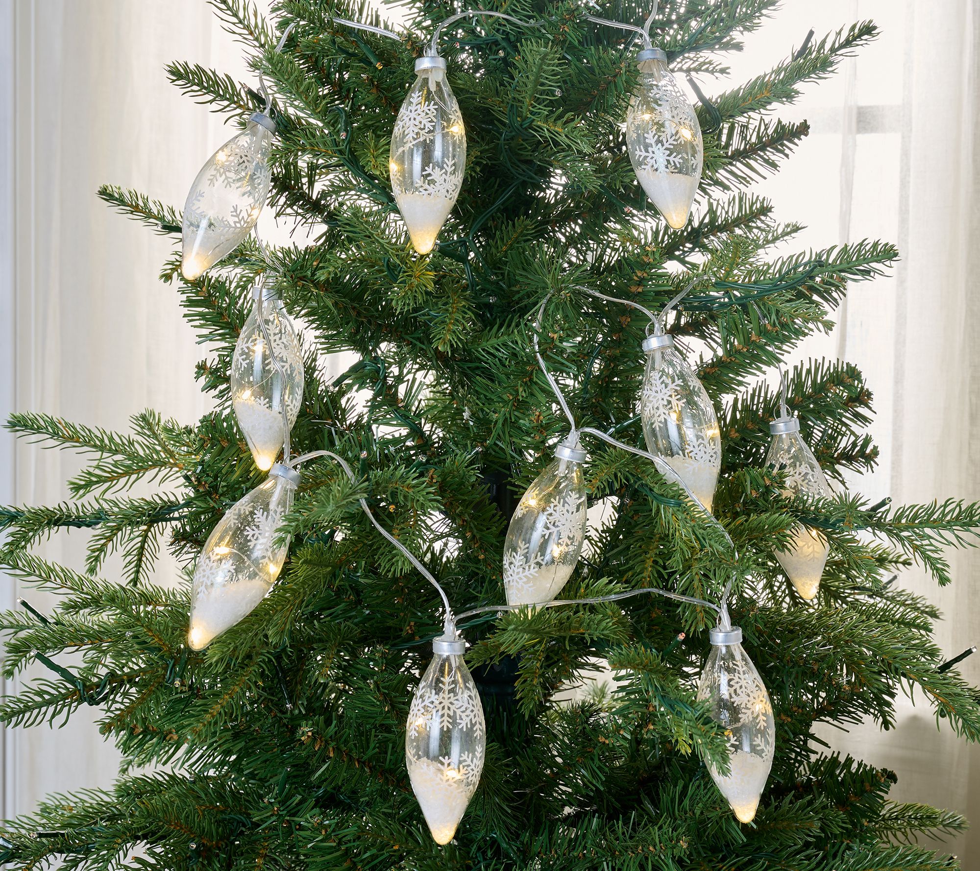 63" C9 Bulb Light String with Snowflakes by Valerie