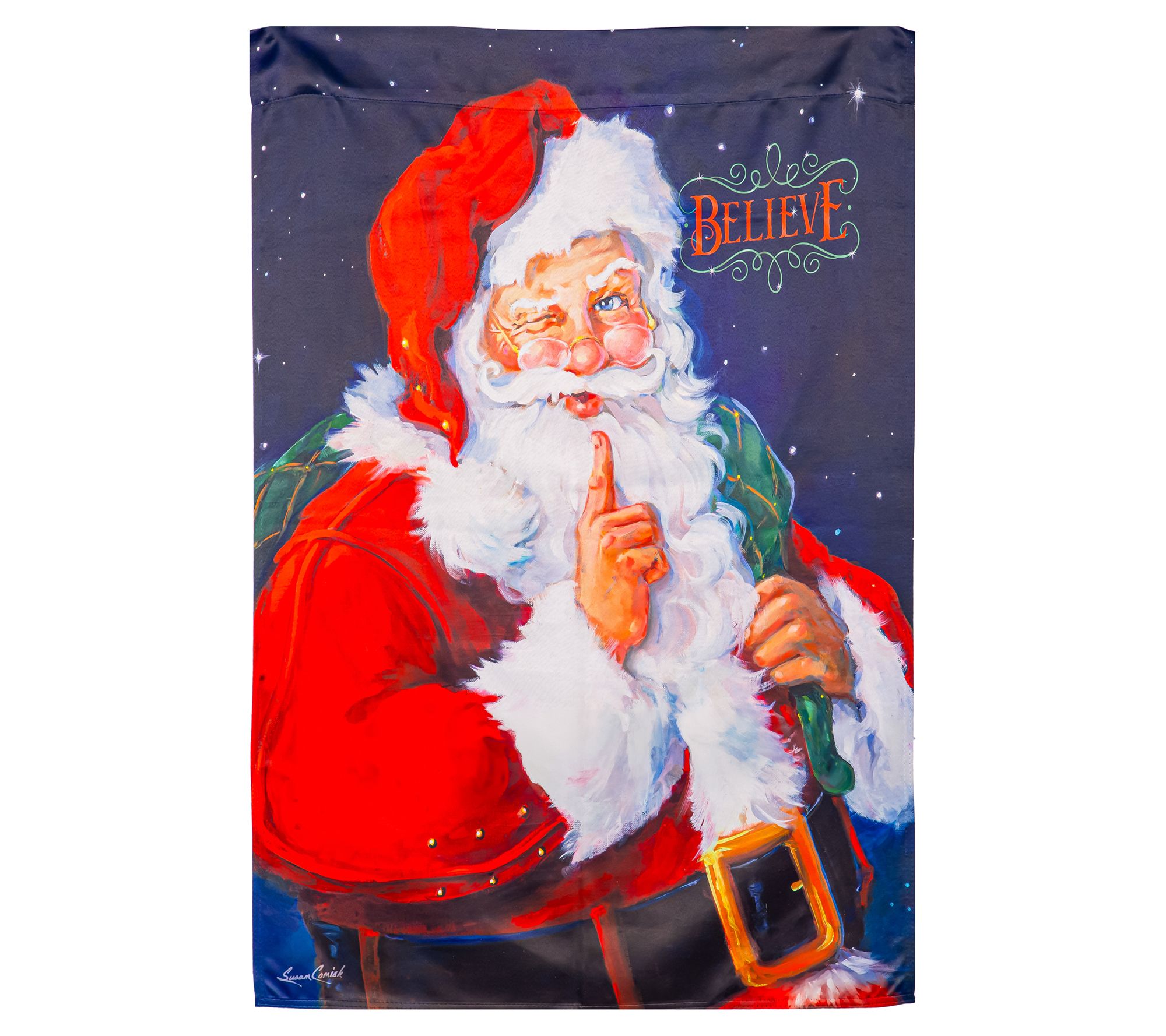 Evergreen Believe Suede House Flag