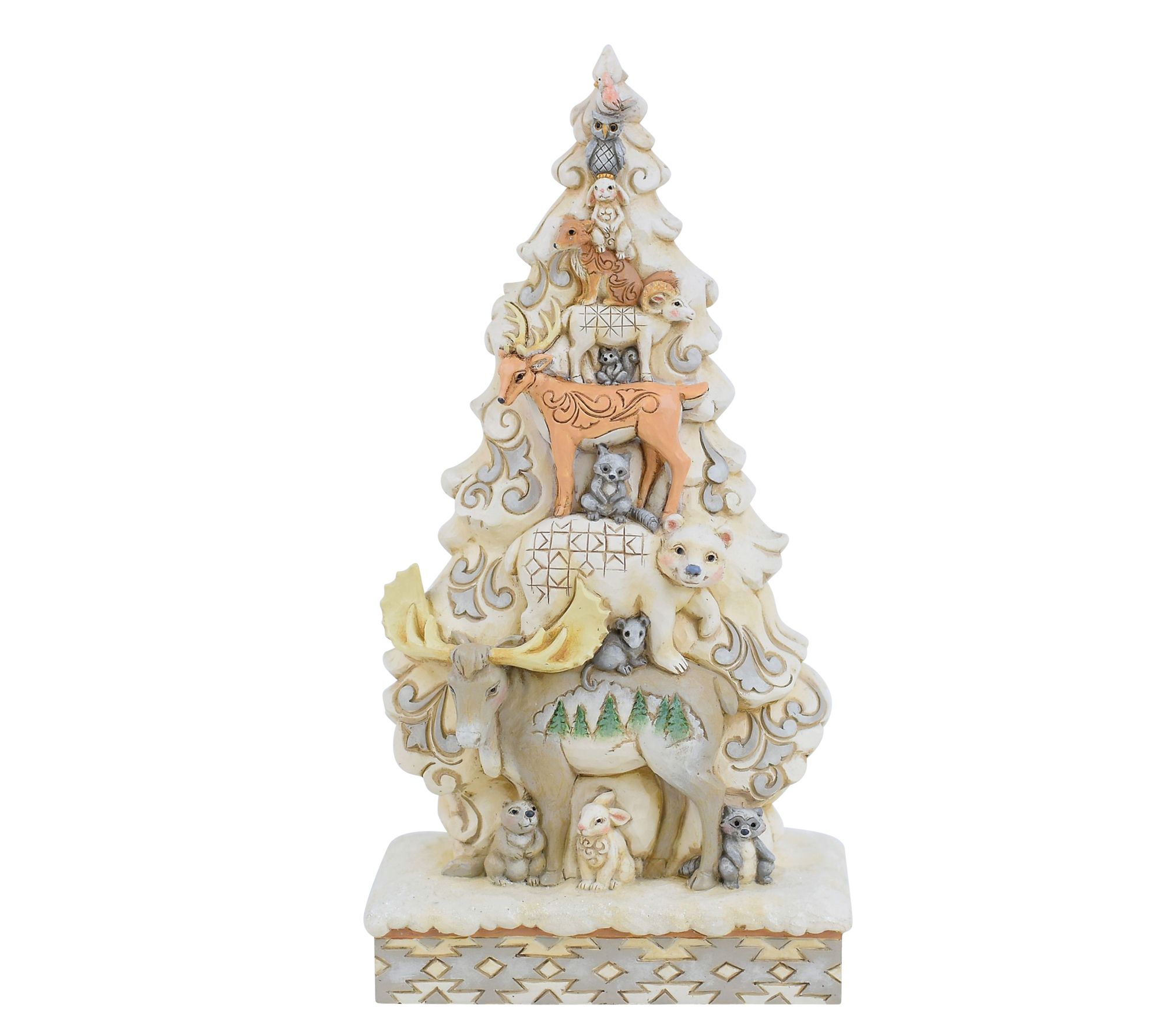 Jim Shore Heartwood Creek Woodland Stacked Animals Figurine 5"