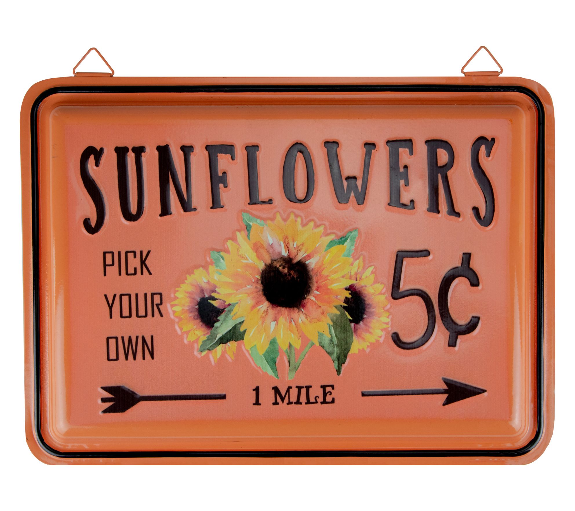Northlight 15" Burnt Orange Sunflowers Metal Fall Wall Plaque