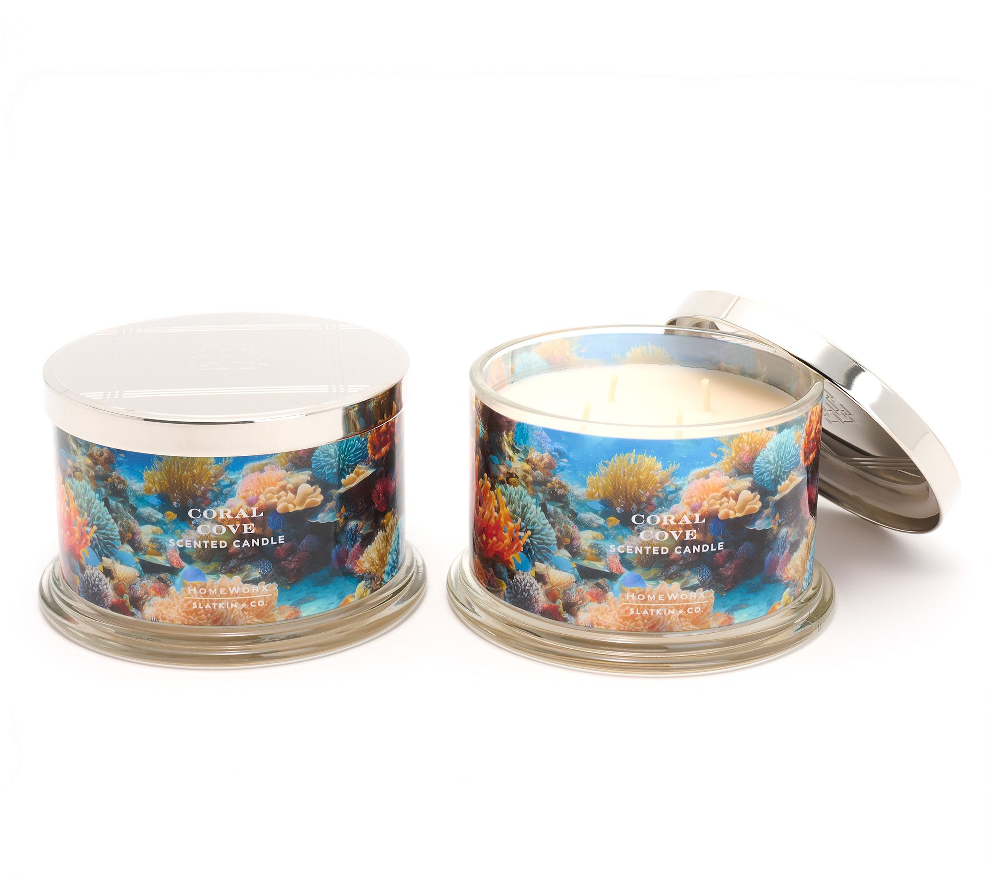 HomeWorx by Slatkin + Co. S/2 18oz Coral Cove Candles