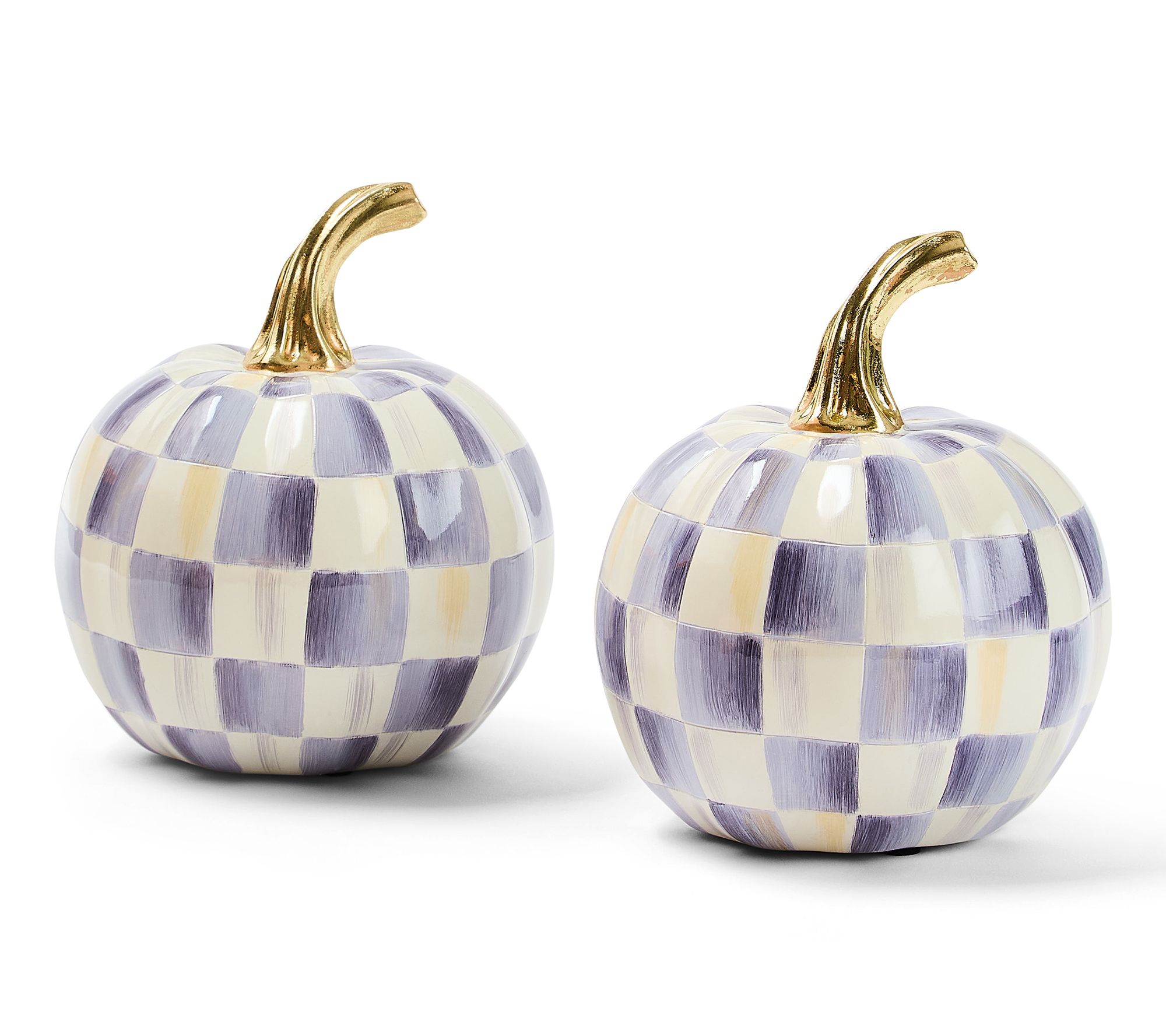 MacKenzie- Childs Set of 2 Mini Pumpkins