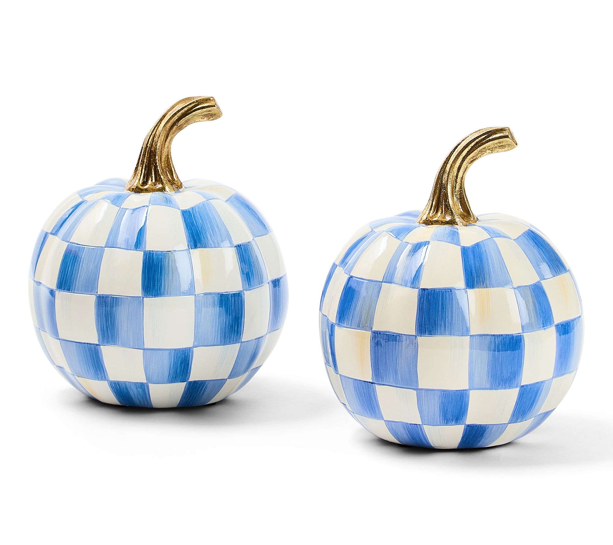 MacKenzie- Childs Set of 2 Mini Pumpkins