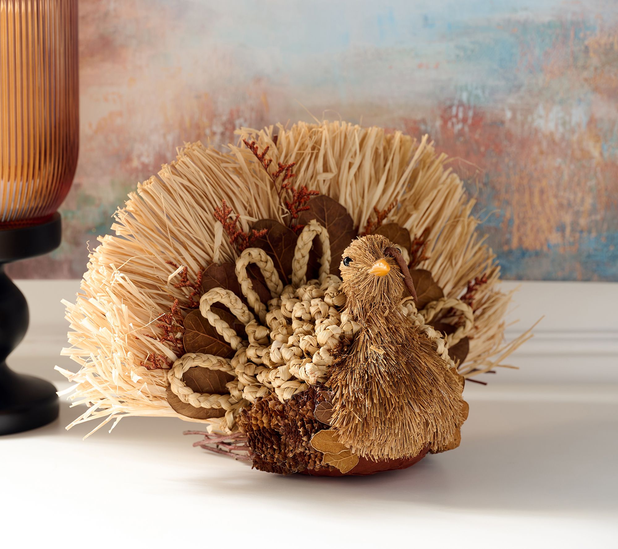 "As Is" Home Reflections Tabletop Sisal Turkey Decor