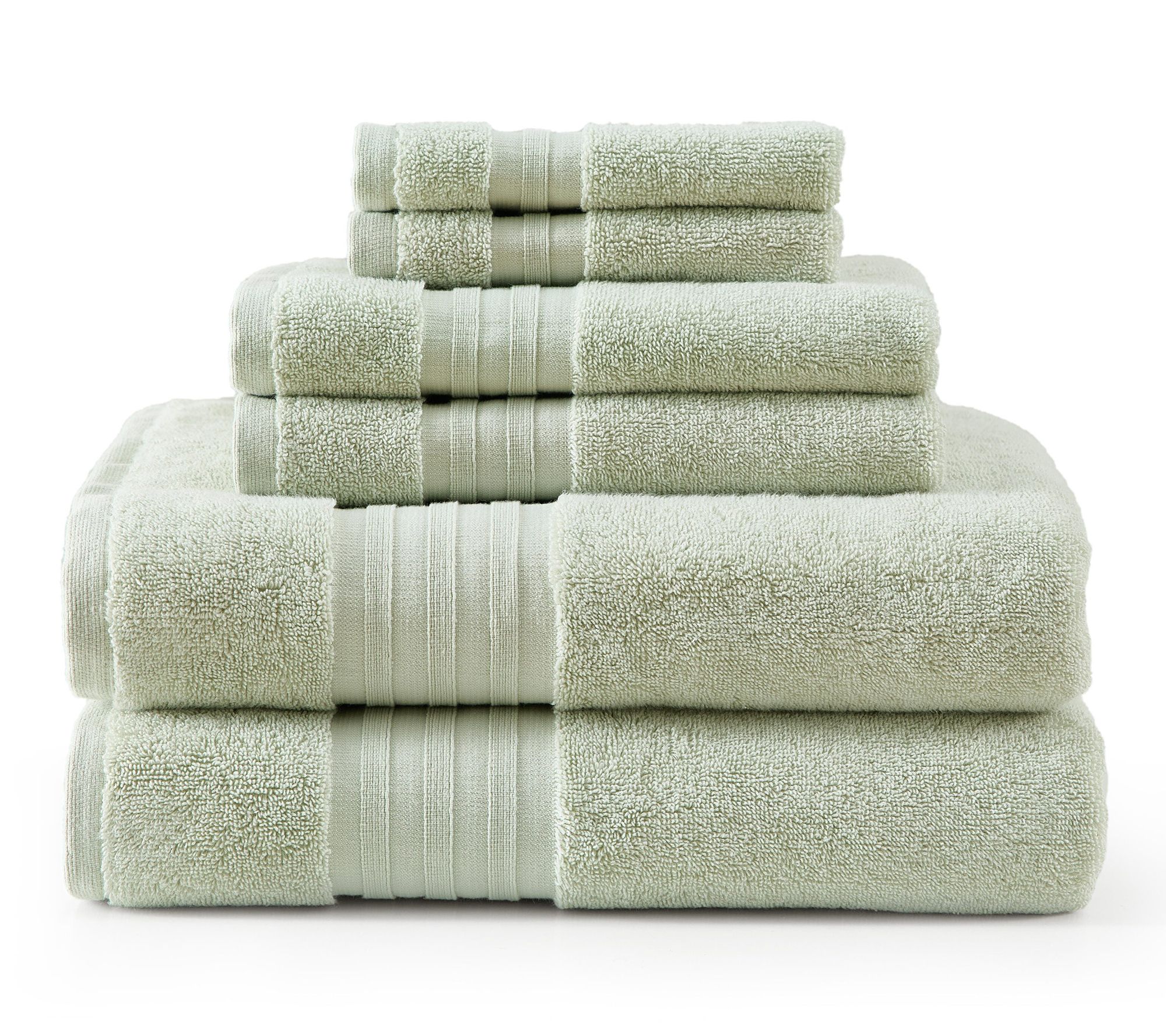 Martha Steweart Skyland Manor Aloe 6-Piece Cotton Towel Set