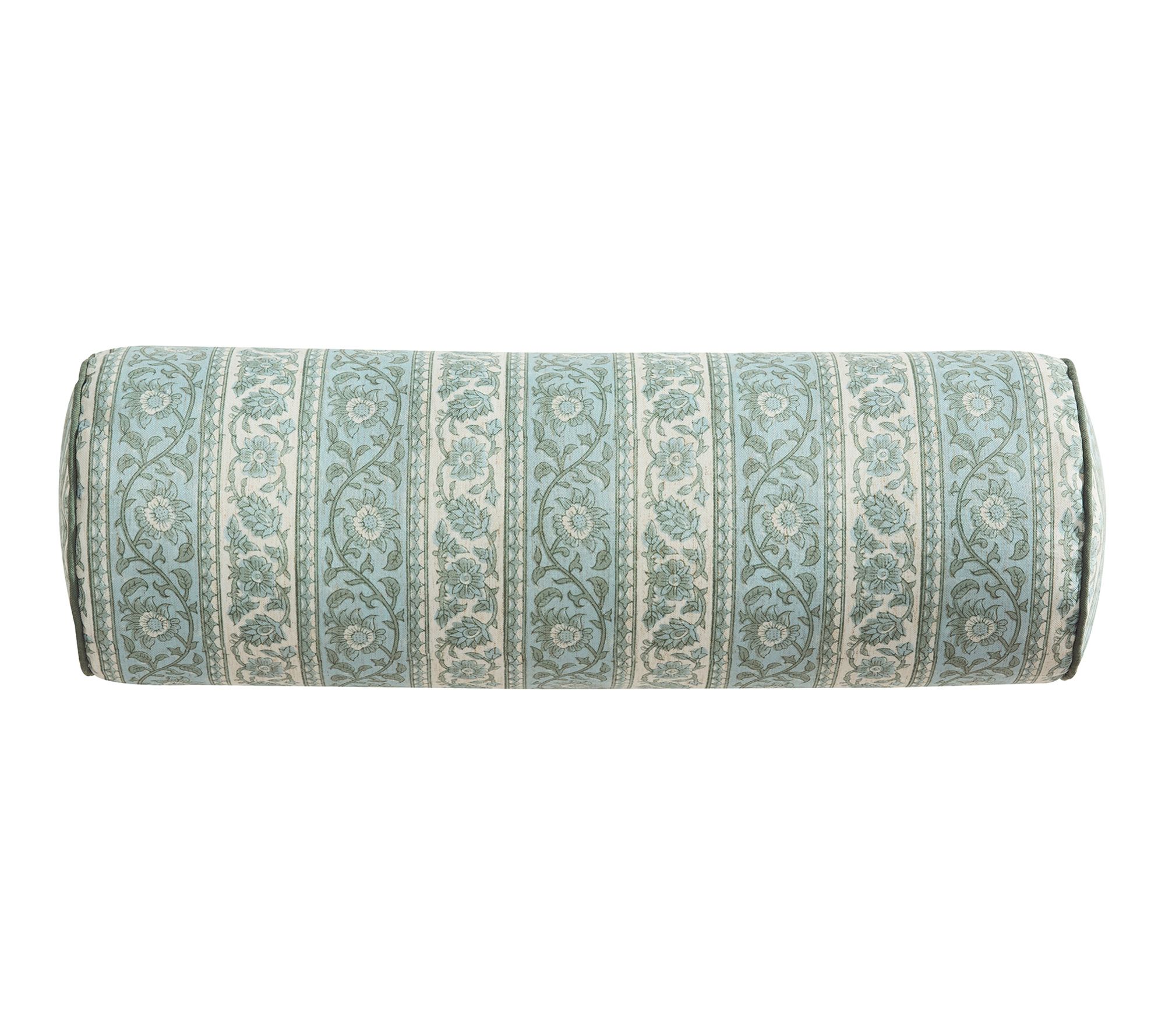 Palm Aire Orson Sage Stripe Bolster Decorative Pillow