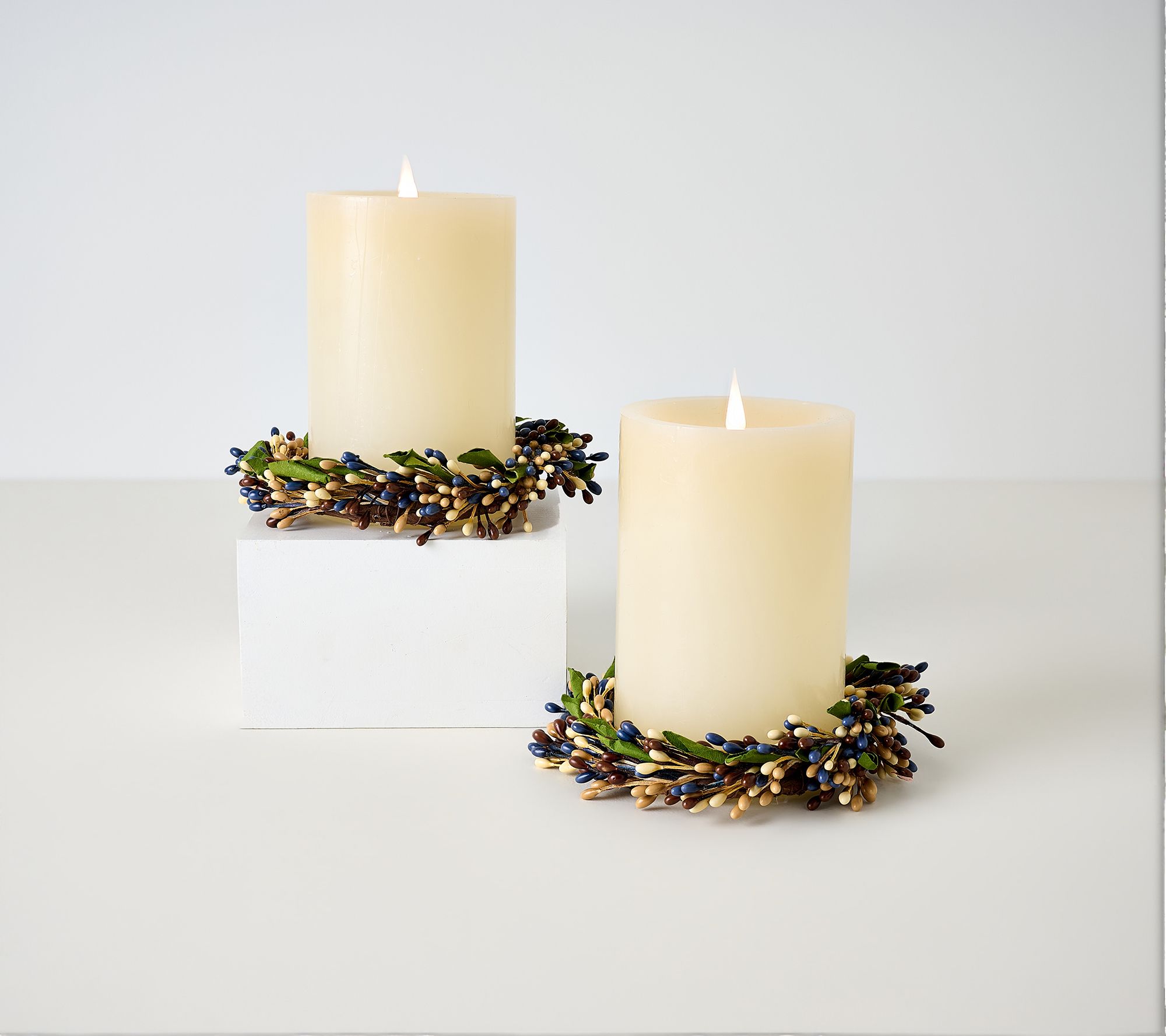 Set of 2 Pip Berry Candle Rings by Valerie