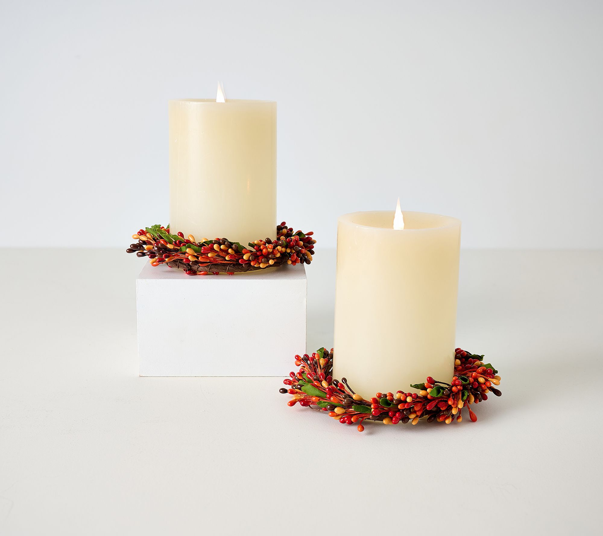 Set of 2 Pip Berry Candle Rings by Valerie