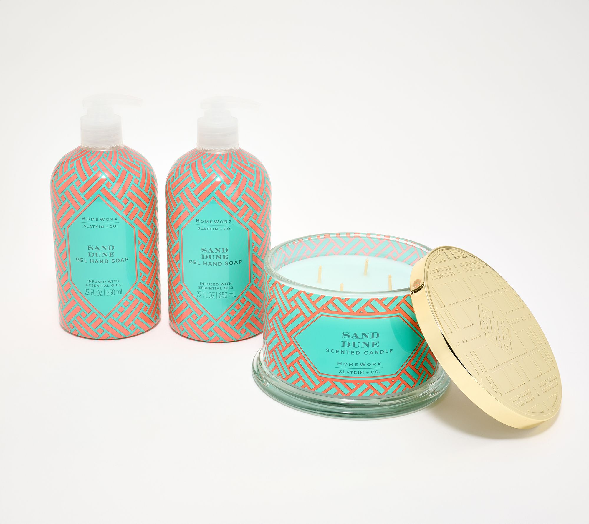 HomeWorx Sand Dune Candle & 2 Hand Soaps Auto-Delivery
