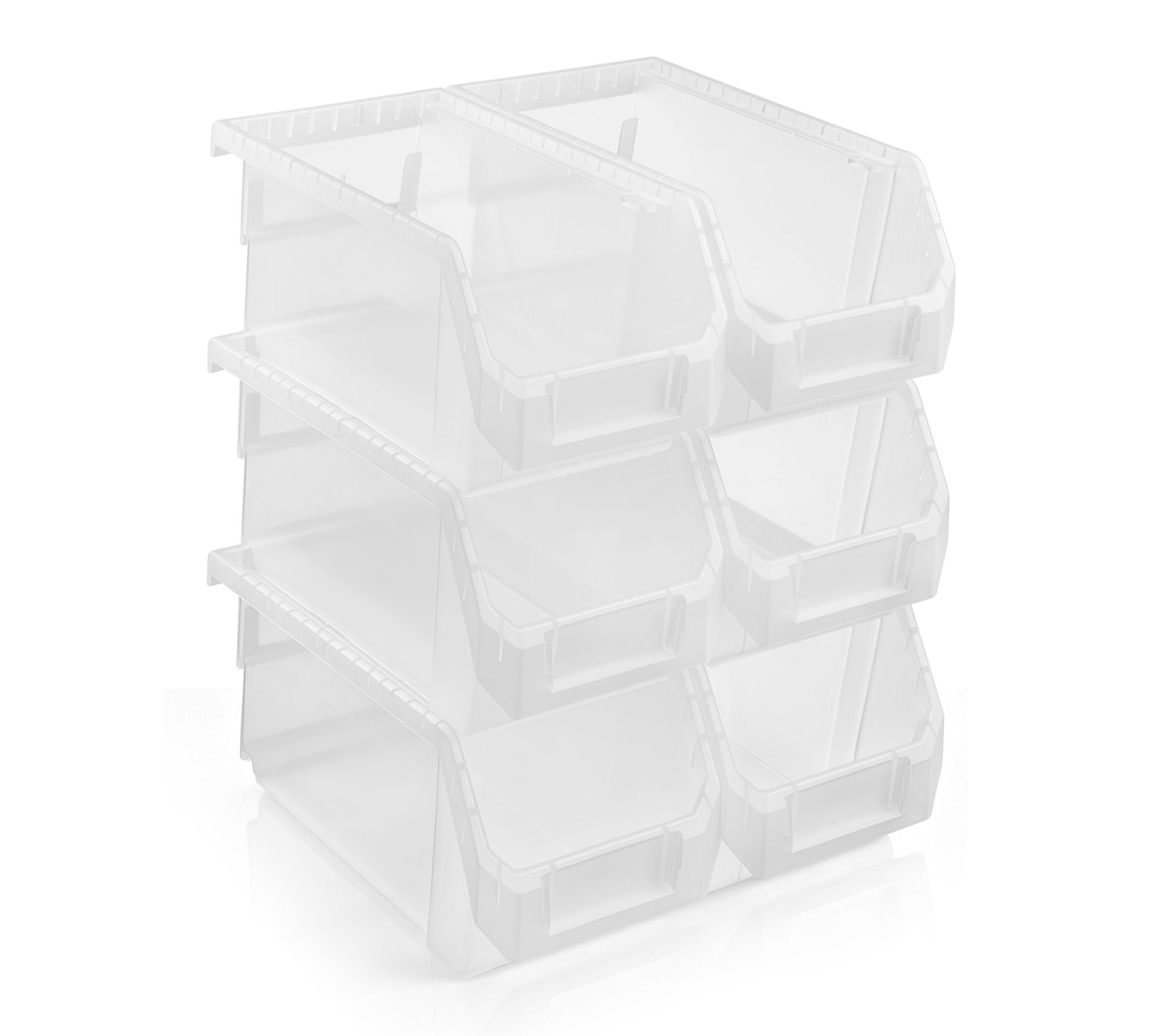 Sorbus Open Front Garage Plastic Storage Bin - Medium, 6 PK - QVC.com