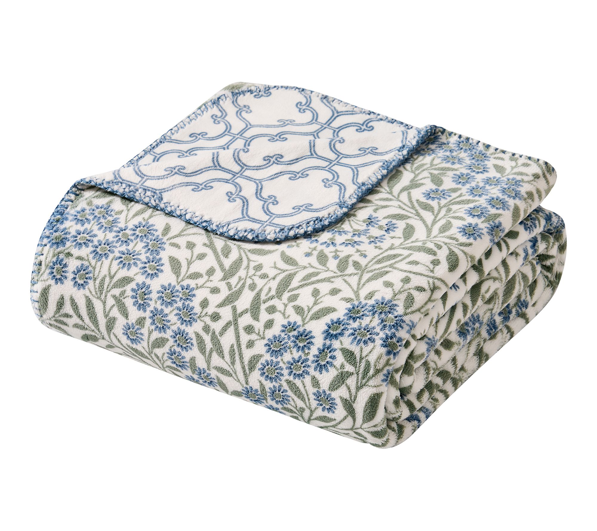 Tahari Home Cleo Reversible Printed Plush Throw, 50" x 70"