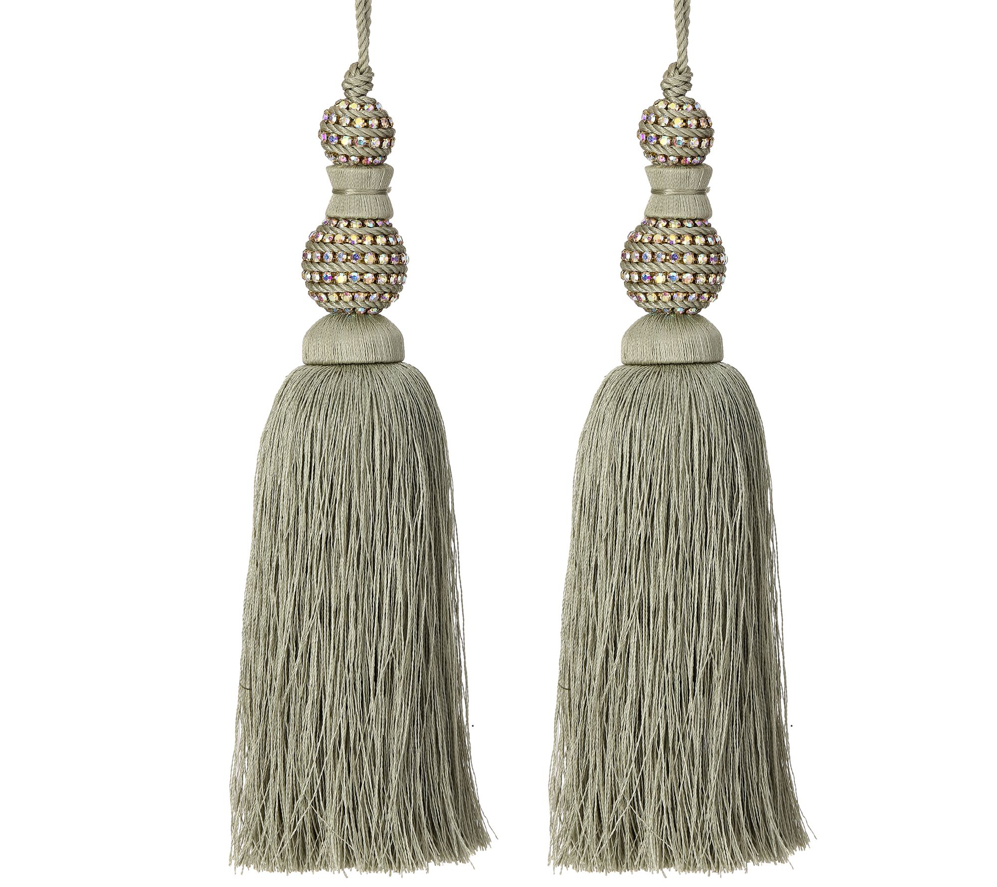 7" Jeweled Tassel Ornament Set of 2 by Valerie