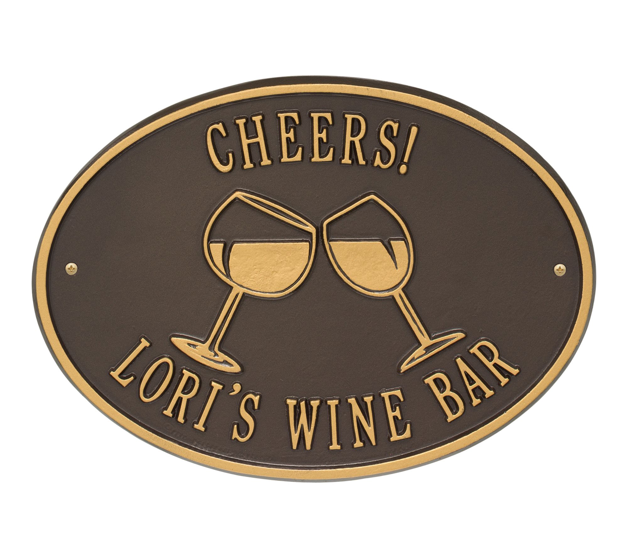 Personalized Wine Plaque