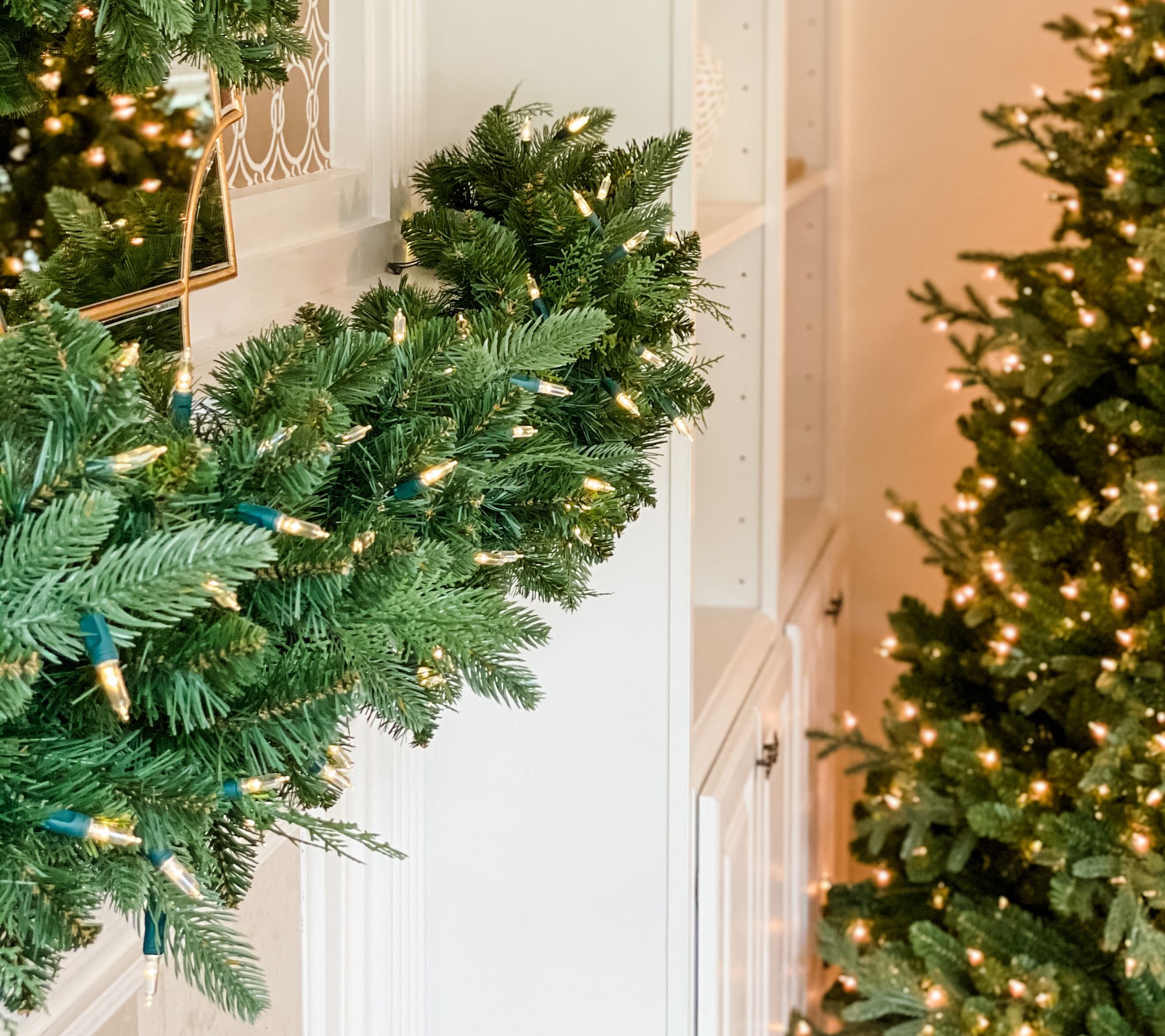 Simply Stunning 5' Lighted Babys Breath Garland Janine Graff Silver  CHRISTMAS