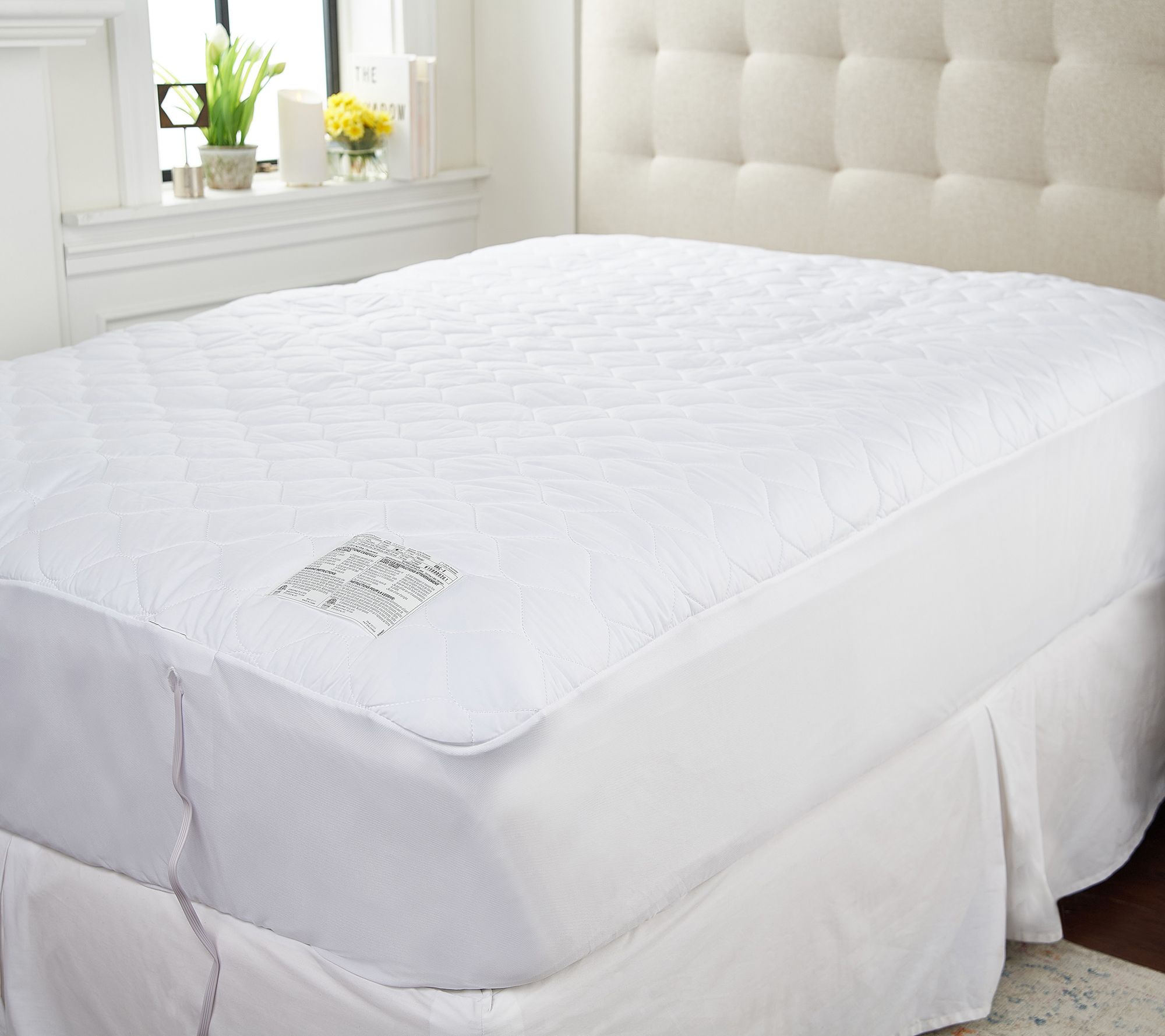 SLEEP COMFORT QUEEN Q BED MATTRESS PROTECTOR QUILTED STRAP FIT COTTON COVER 