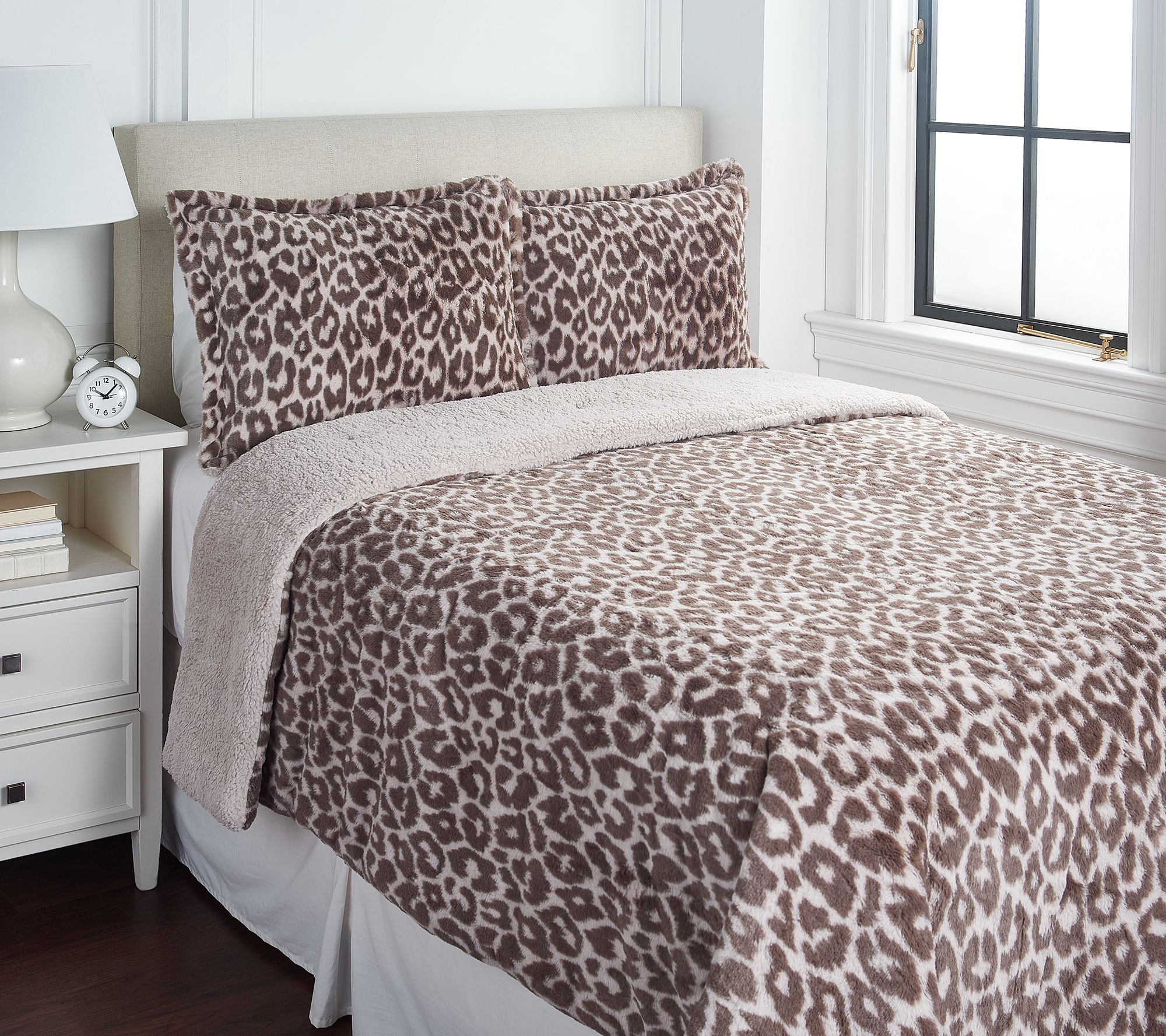 NEW Western Leopard Comforter Bedding Bedroom  Set 5pc 