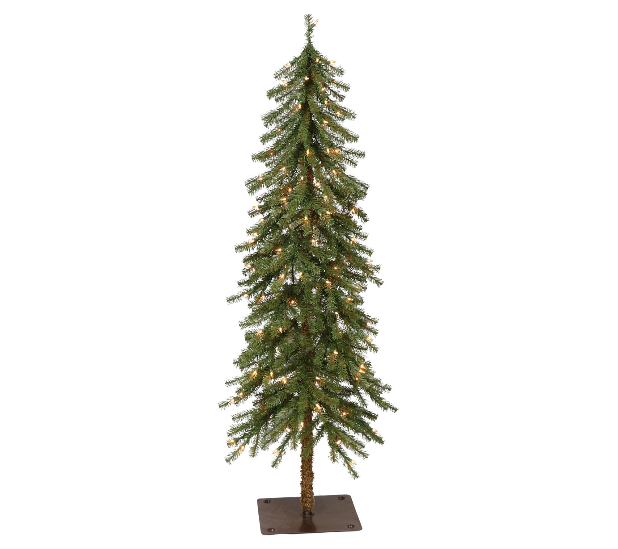 Puleo Pre-Lit 4' Alpine Artificial Christmas Tree w/100 Light - QVC.com