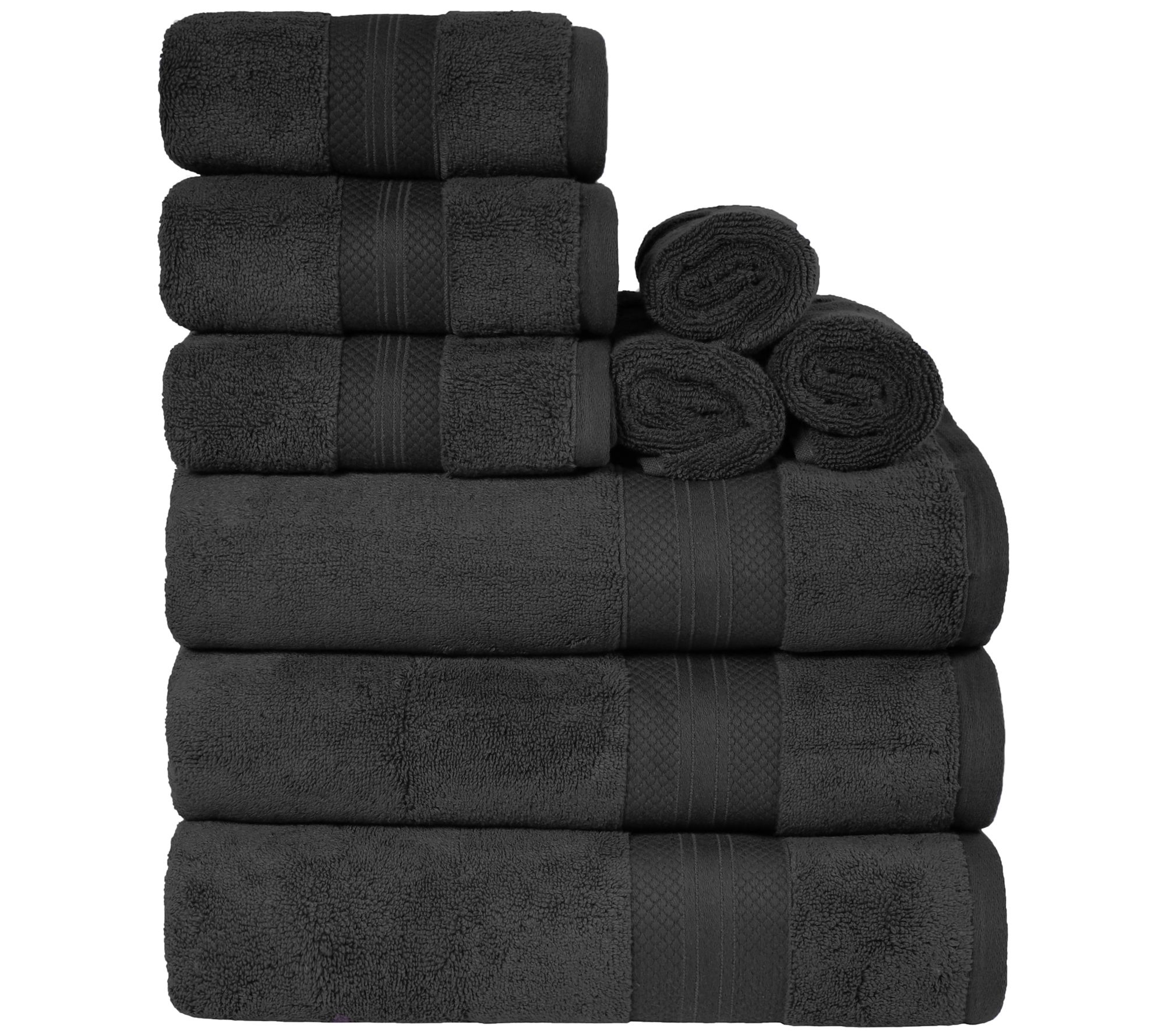 Superior Turkish Cotton 9-Piece Solid Absorbenowel Set