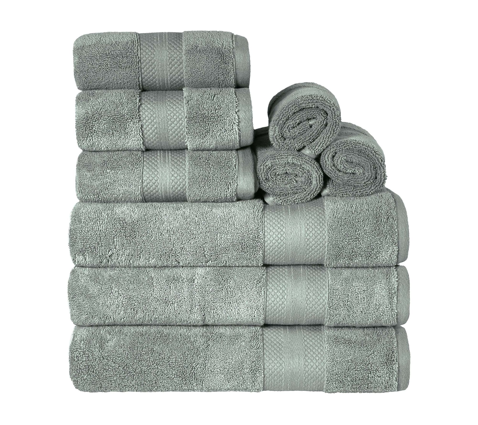 Superior Turkish Cotton 9-Piece Solid Absorbenowel Set