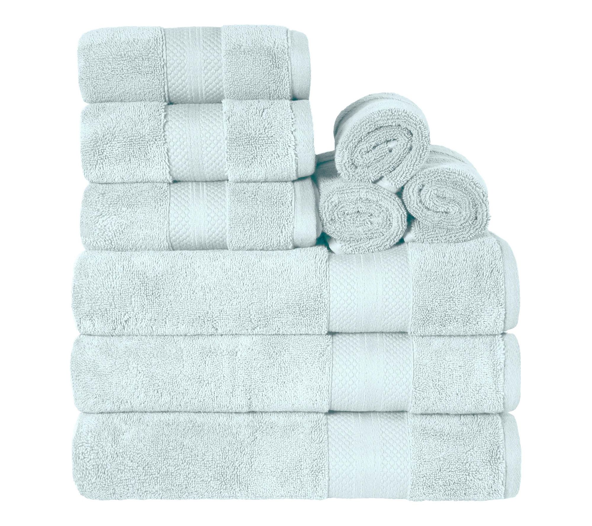 Superior Turkish Cotton 9-Piece Solid Absorbenowel Set
