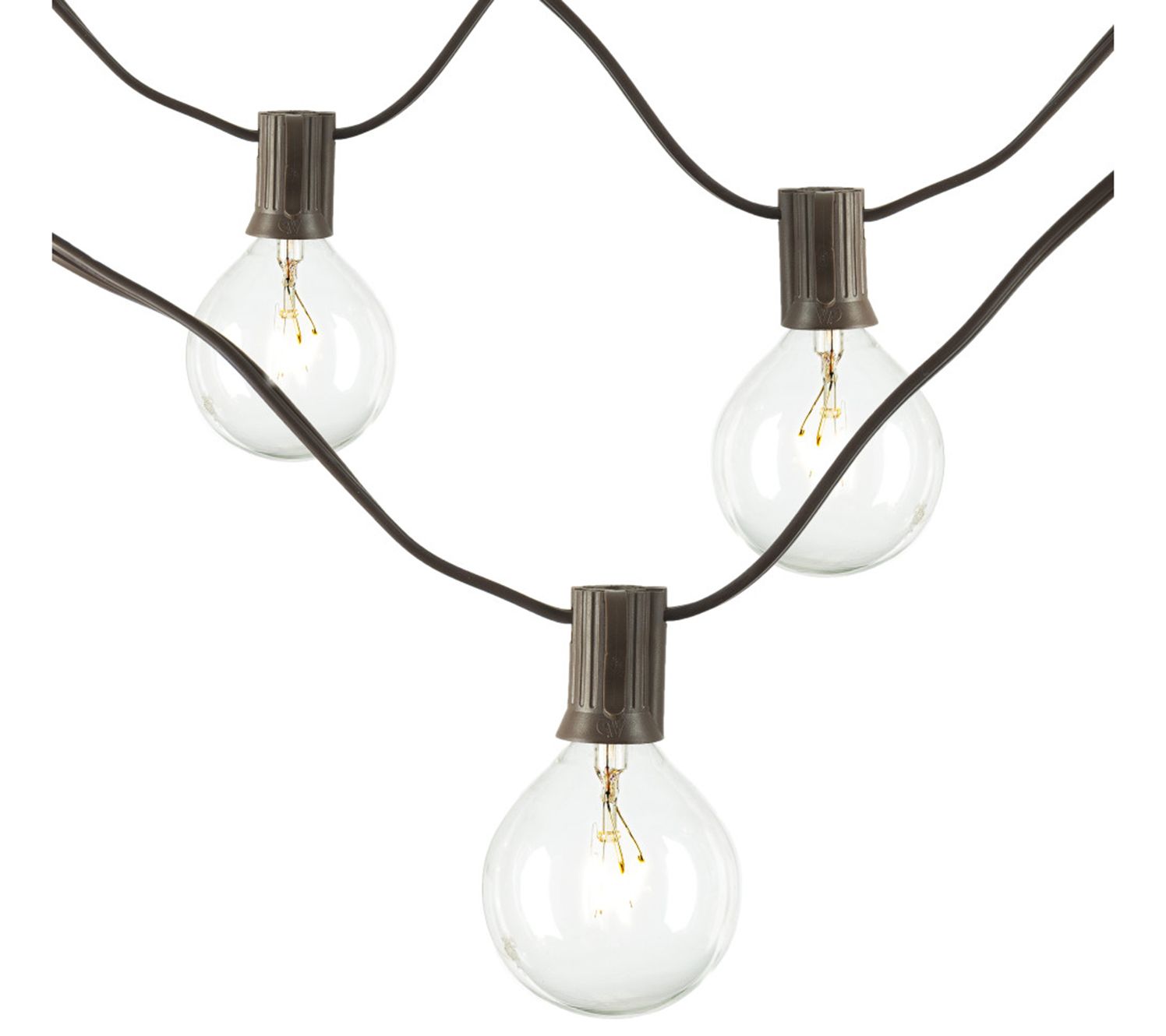 S/2 20ft L Patio Light Strings 20 G40 Bulbs Eacby Gerson Co