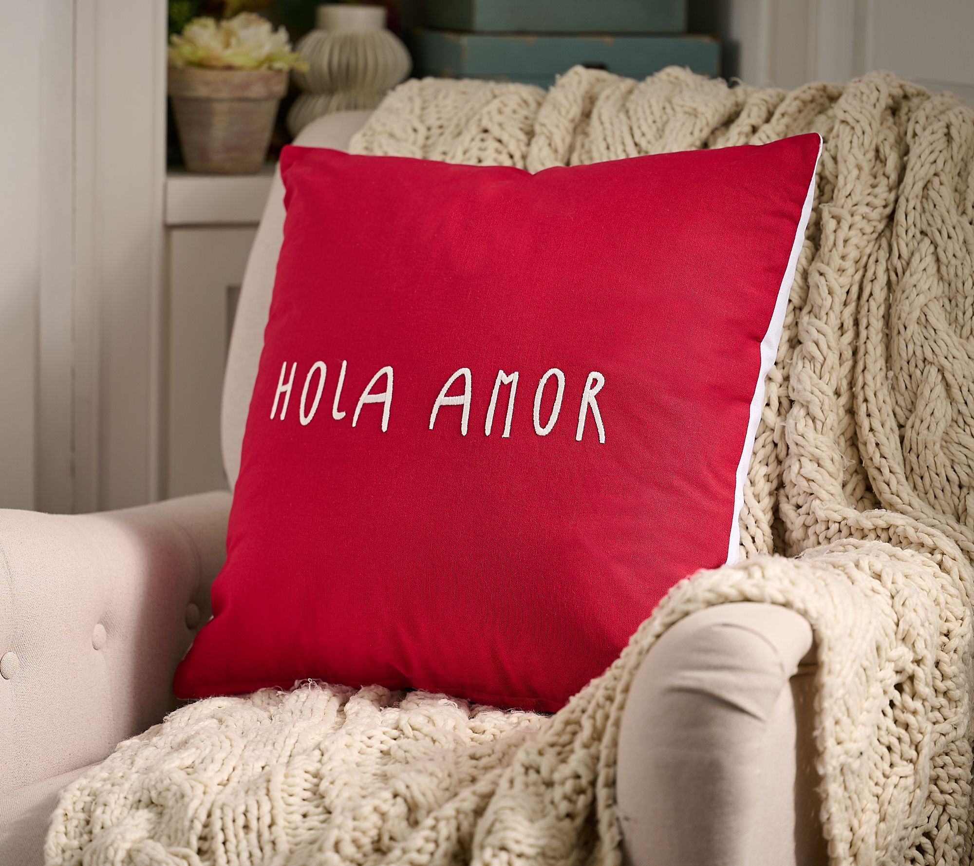 Peace Love World 20 Double Sided Pillow With Embroidery QVC Com   H270131.002